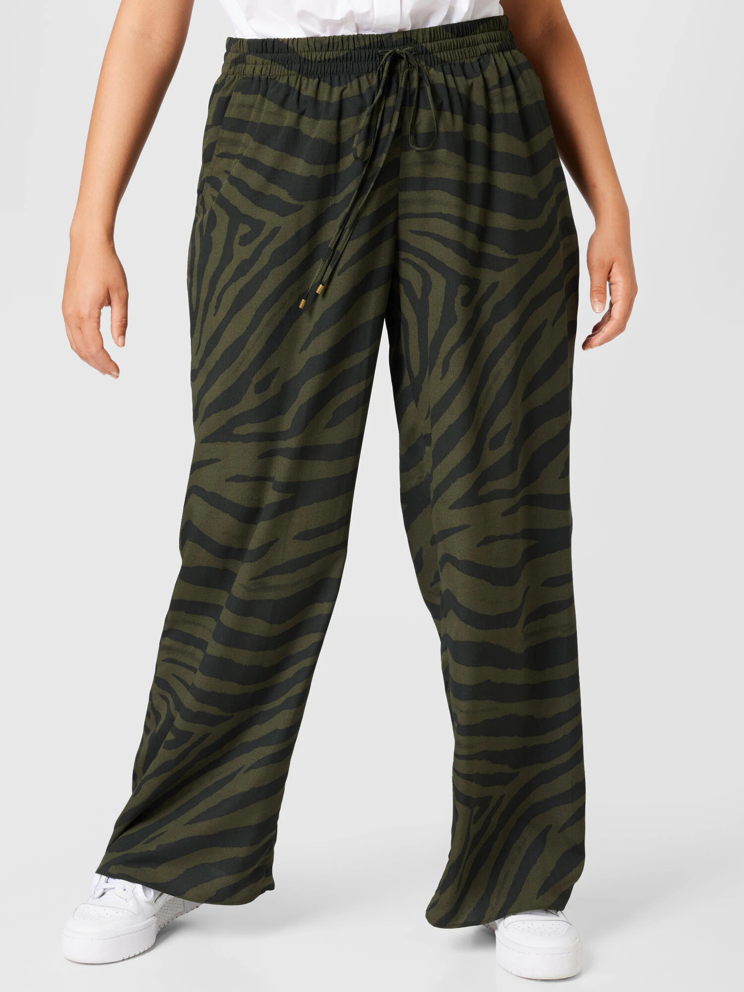 Lauren Ralph Lauren Plus Pantaloni 'ZIAKASH' oliv / negru - Pled.ro