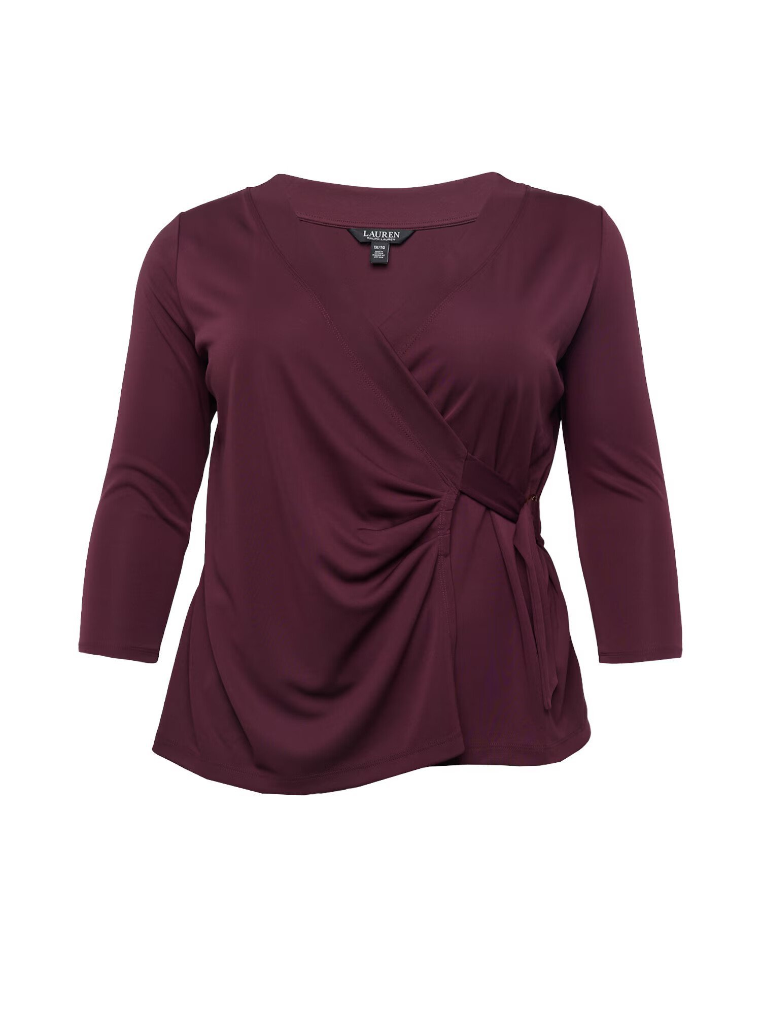 Lauren Ralph Lauren Plus Tricou 'JAINAB' roșu burgundy - Pled.ro