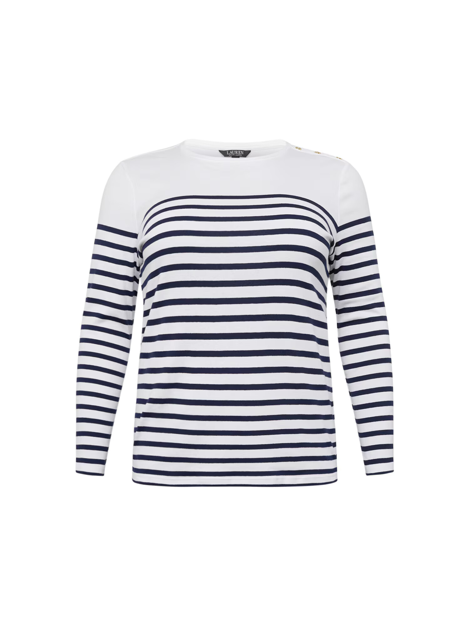 Lauren Ralph Lauren Plus Tricou 'MULIATI' bleumarin / alb - Pled.ro