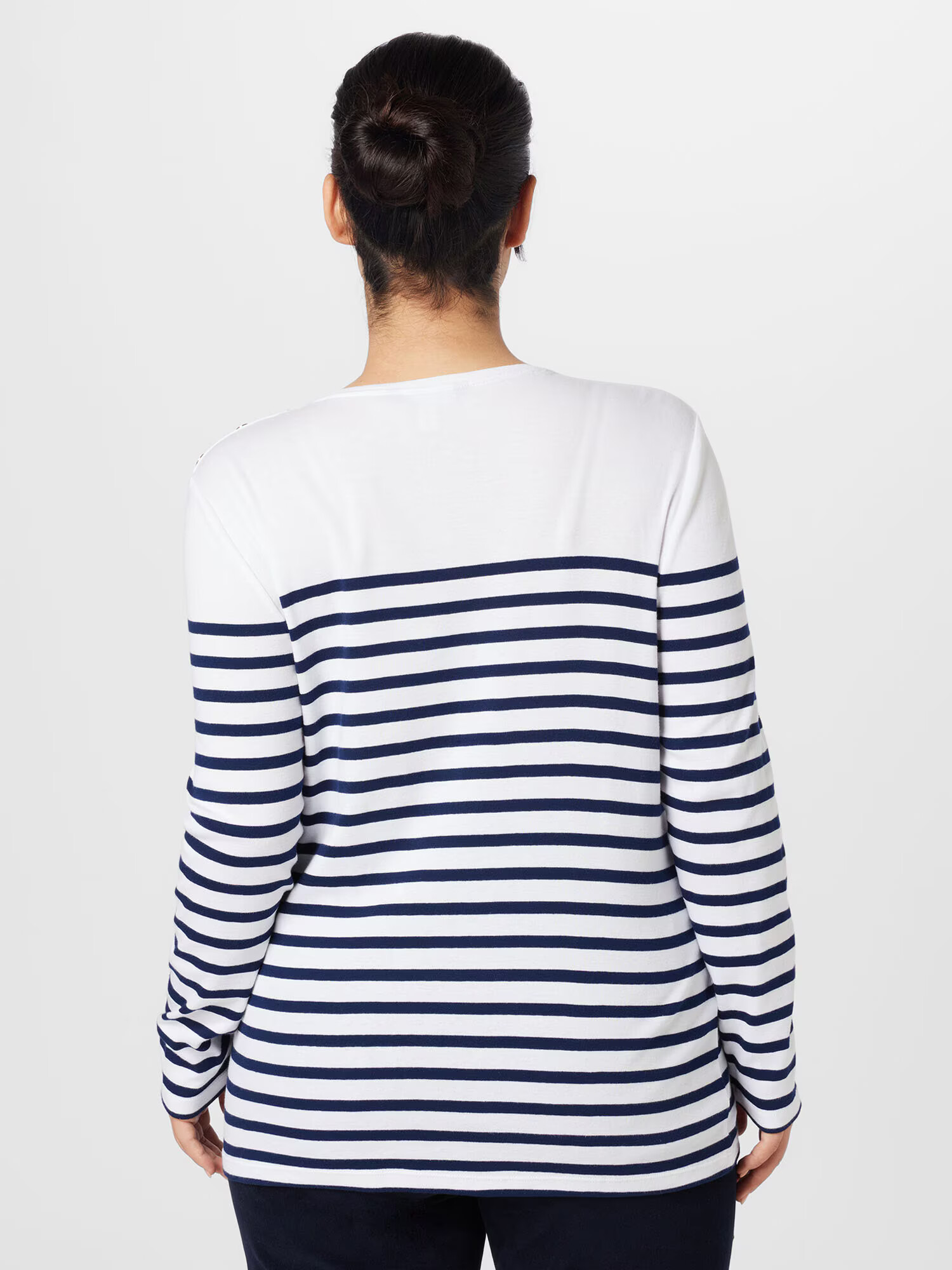 Lauren Ralph Lauren Plus Tricou 'MULIATI' bleumarin / alb - Pled.ro