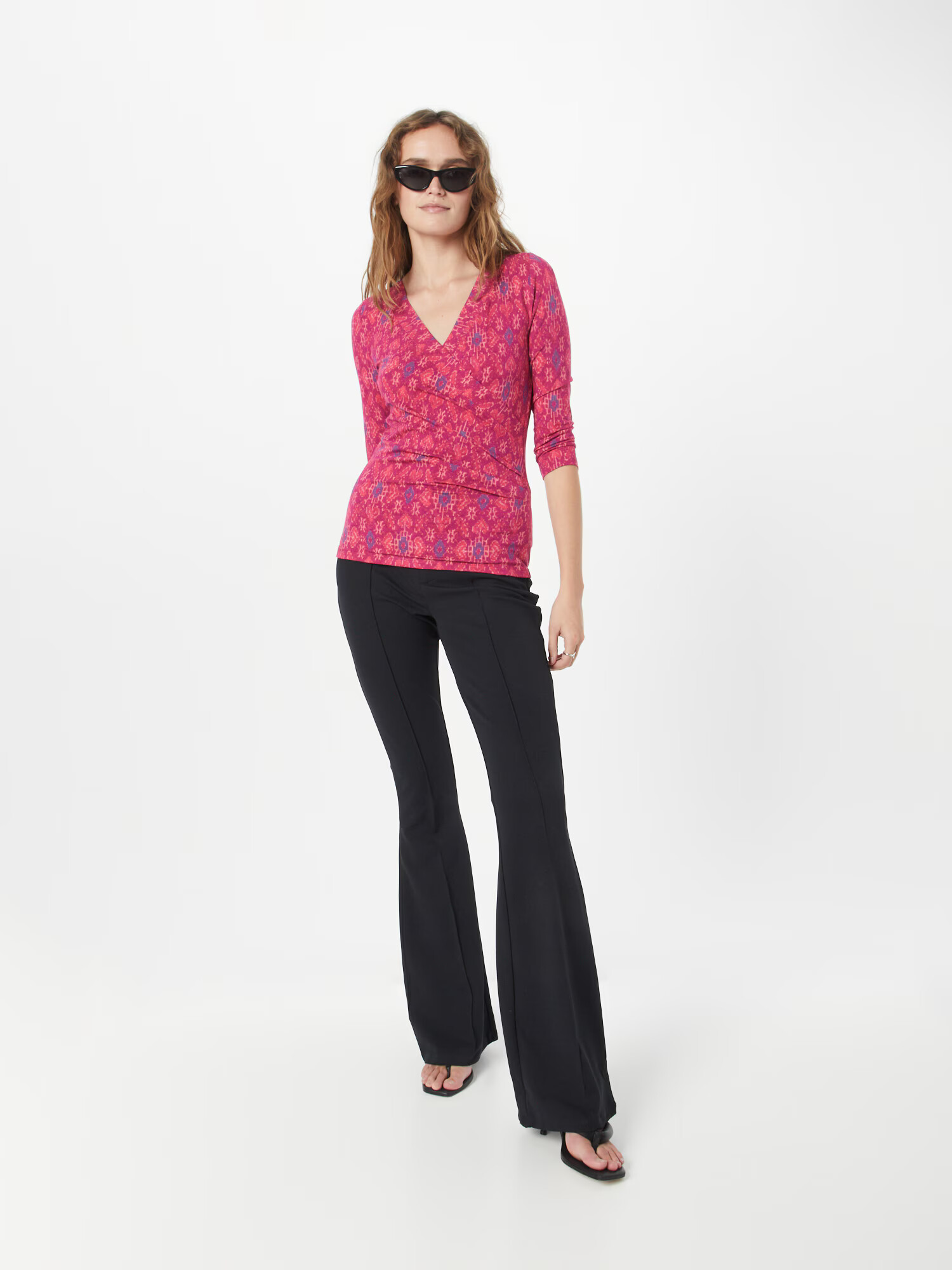 Lauren Ralph Lauren Pulover 'ALAYJA' bej / albastru deschis / fucsia - Pled.ro