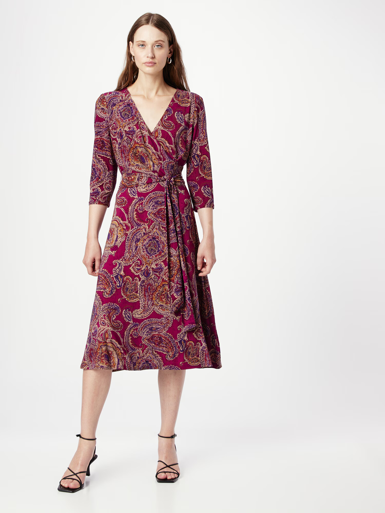 Lauren Ralph Lauren Rochie 'Carlyna' bej / indigo / portocaliu deschis / roșu burgundy - Pled.ro