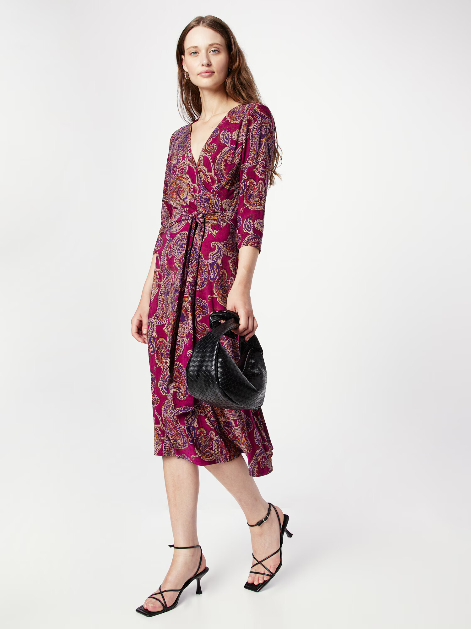 Lauren Ralph Lauren Rochie 'Carlyna' bej / indigo / portocaliu deschis / roșu burgundy - Pled.ro