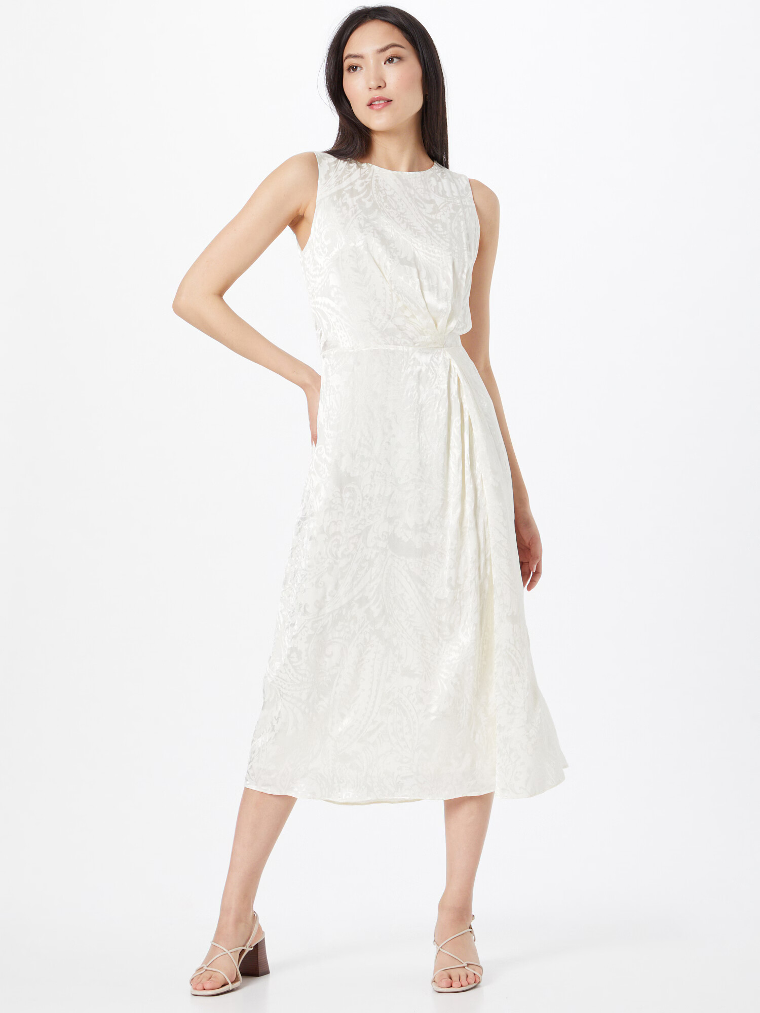 Lauren Ralph Lauren Rochie de cocktail 'DANIELLE' argintiu / alb - Pled.ro