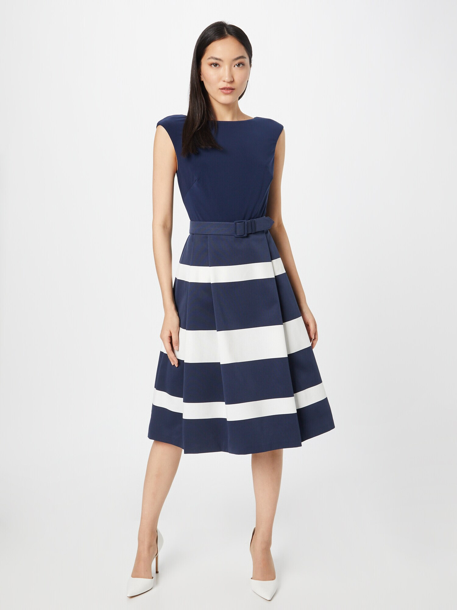 Lauren Ralph Lauren Rochie de cocktail 'NOELLA' bleumarin / alb - Pled.ro