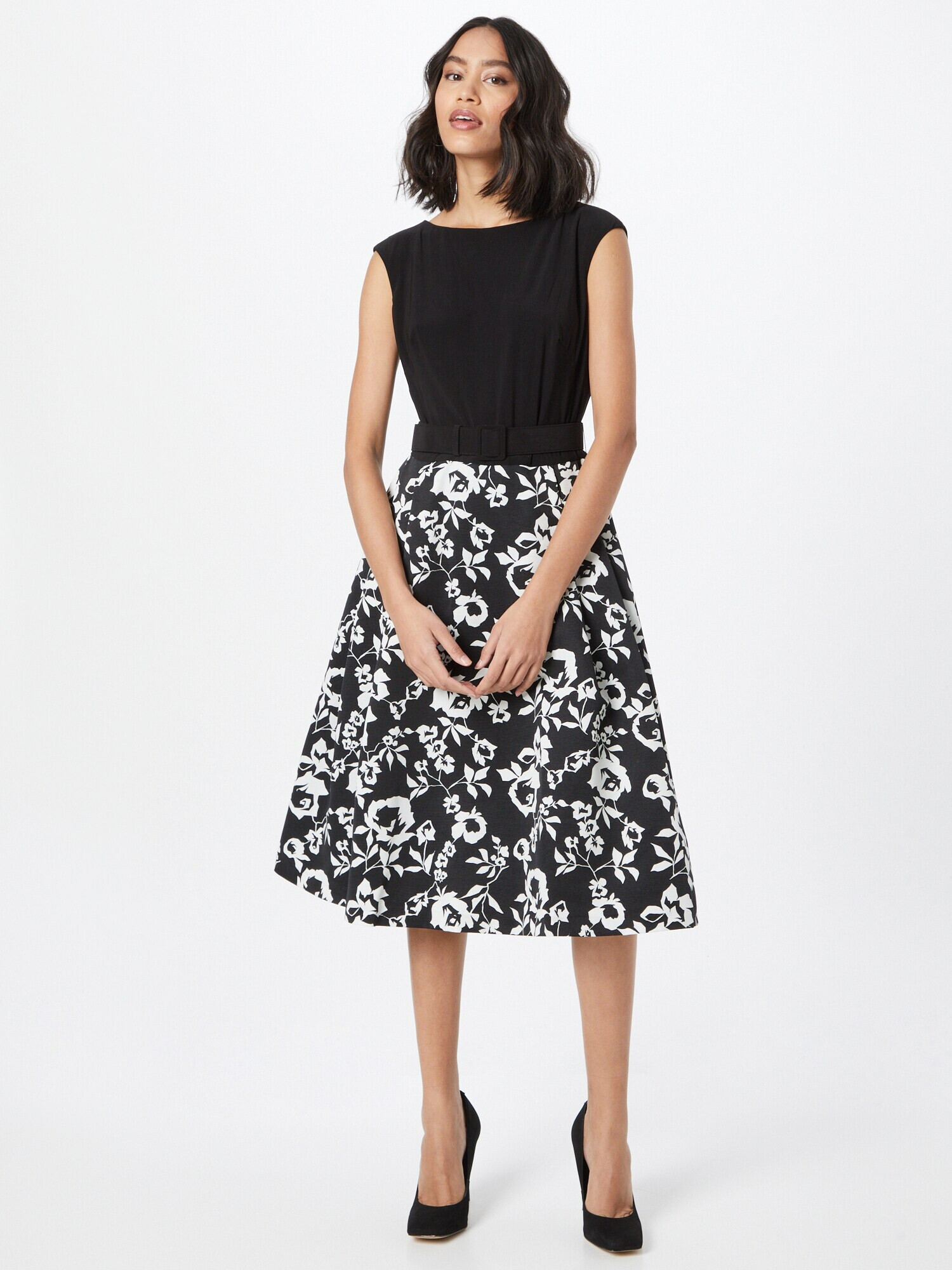 Lauren Ralph Lauren Rochie de cocktail 'NOELLA' crem / negru - Pled.ro