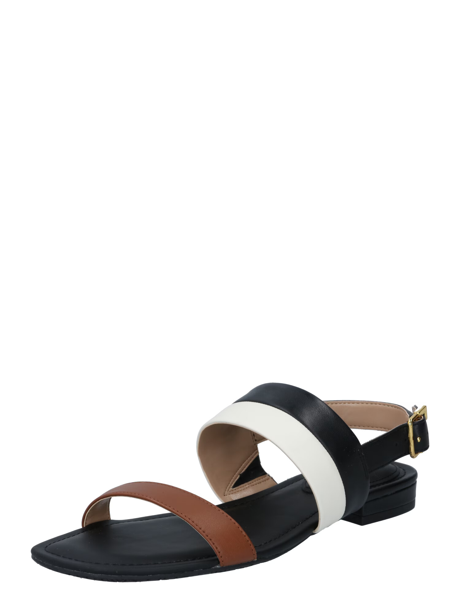 Lauren Ralph Lauren Sandale 'KRISTI' maro / negru / alb - Pled.ro