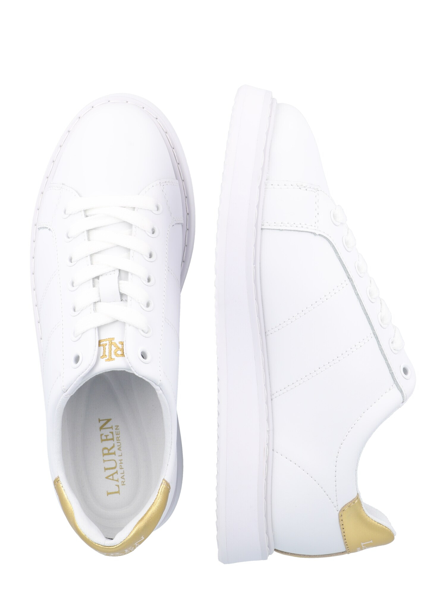 Lauren Ralph Lauren Sneaker low 'ANGELINE' auriu / alb - Pled.ro