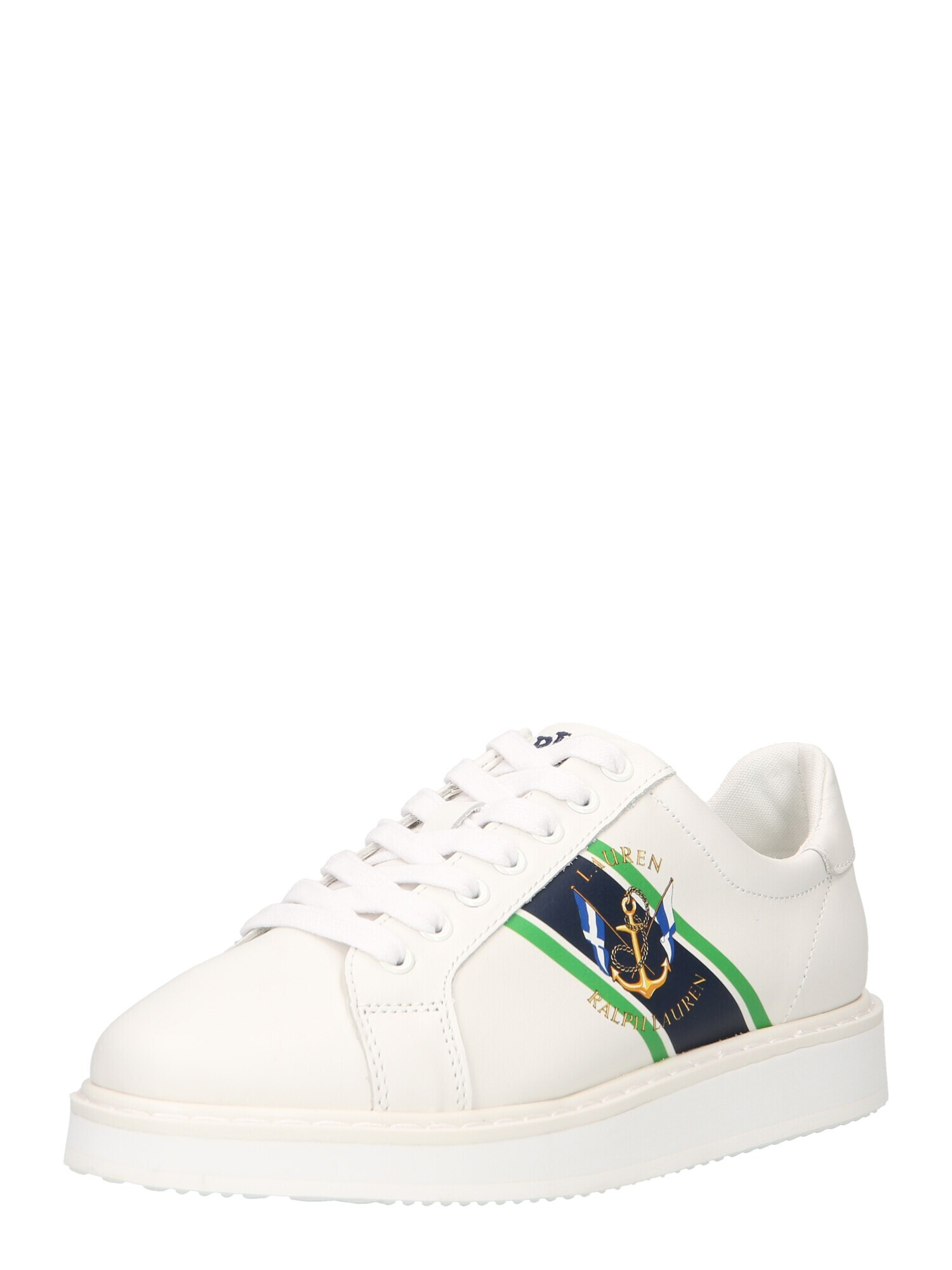 Lauren Ralph Lauren Sneaker low 'ANGELINE' bleumarin / galben auriu / verde / alb - Pled.ro