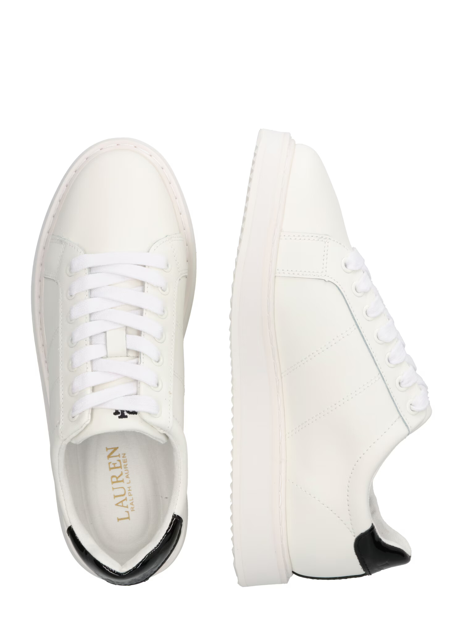 Lauren Ralph Lauren Sneaker low 'Angeline' negru / alb - Pled.ro