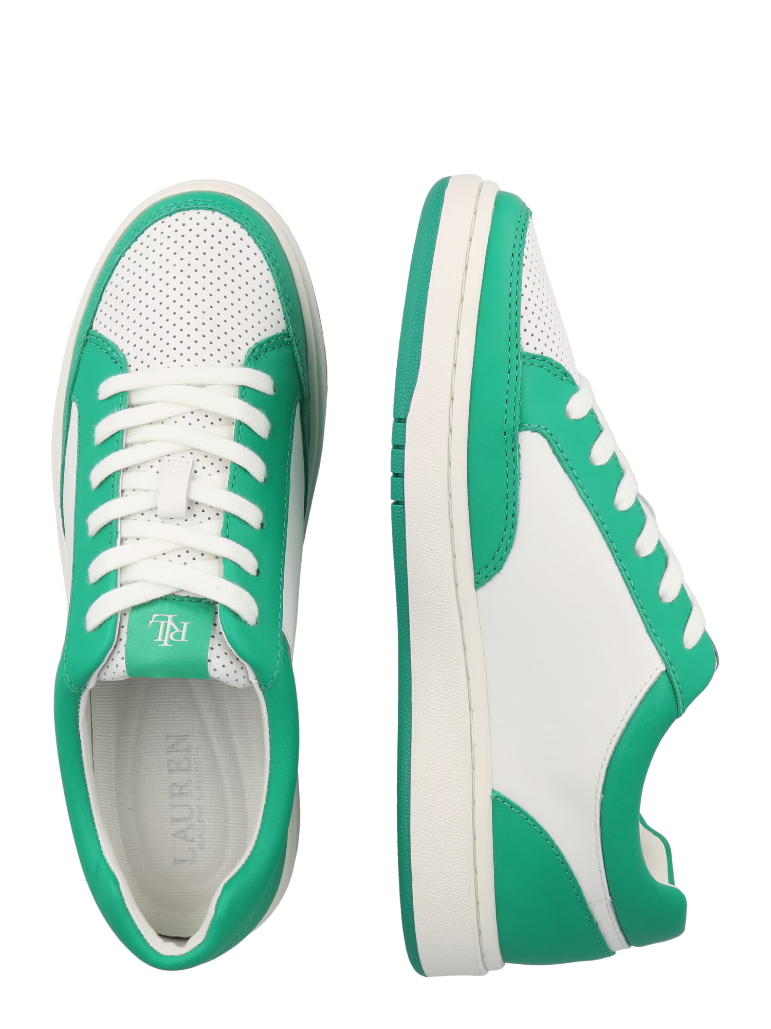 Lauren Ralph Lauren Sneaker low 'HAILEY II' verde jad / alb - Pled.ro