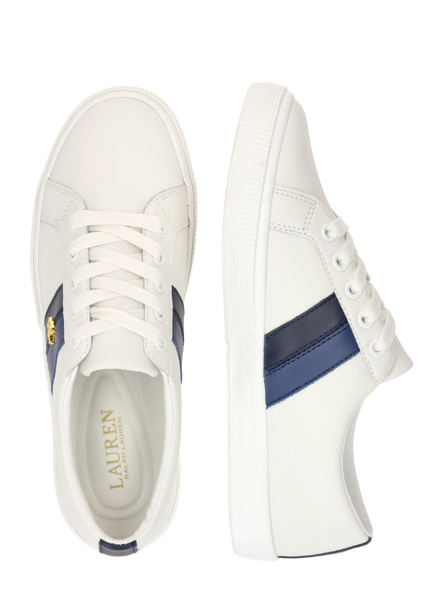 Lauren Ralph Lauren Sneaker low 'JANSON II' albastru noapte / albastru închis / auriu / alb - Pled.ro