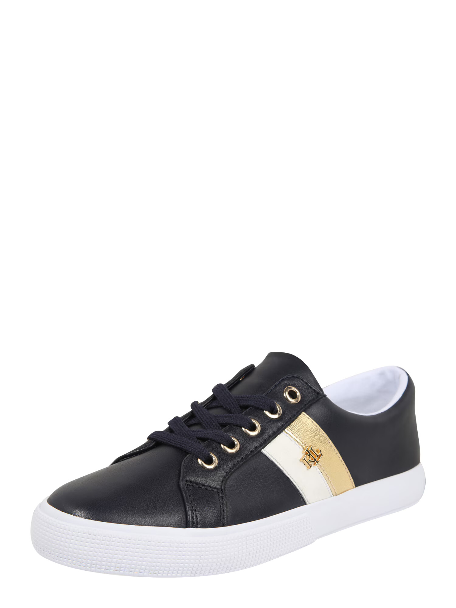 Lauren Ralph Lauren Sneaker low 'Janson II' albastru noapte / auriu / alb - Pled.ro