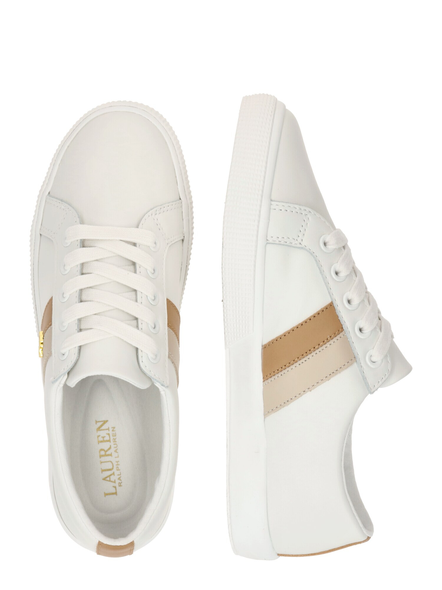 Lauren Ralph Lauren Sneaker low 'JANSON II' bej / maro cămilă / alb - Pled.ro