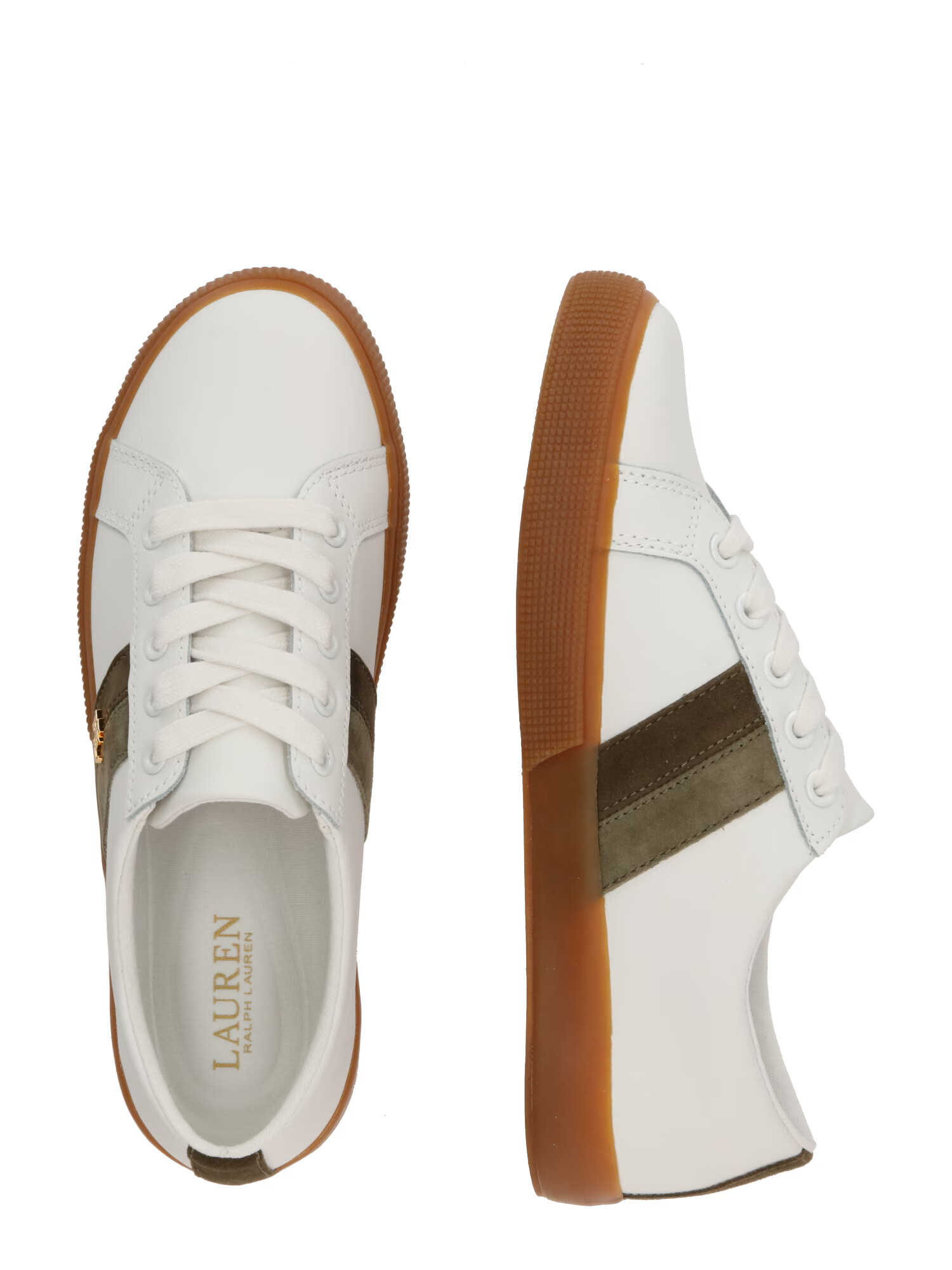 Lauren Ralph Lauren Sneaker low 'JANSON' kaki / oliv / alb - Pled.ro