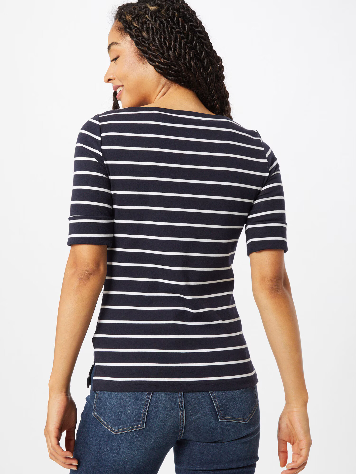 Lauren Ralph Lauren Tricou bleumarin / alb - Pled.ro