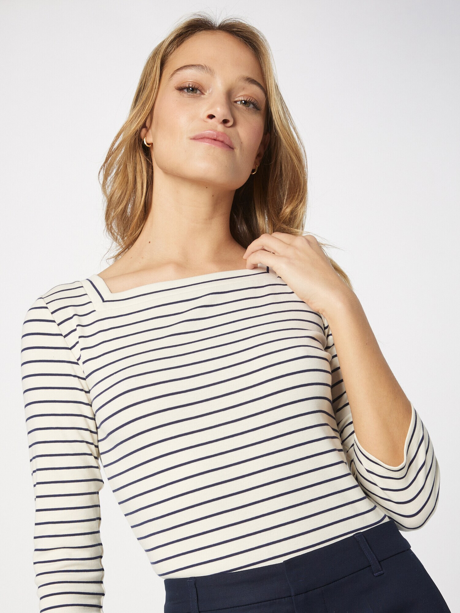 Lauren Ralph Lauren Tricou crem / bleumarin - Pled.ro