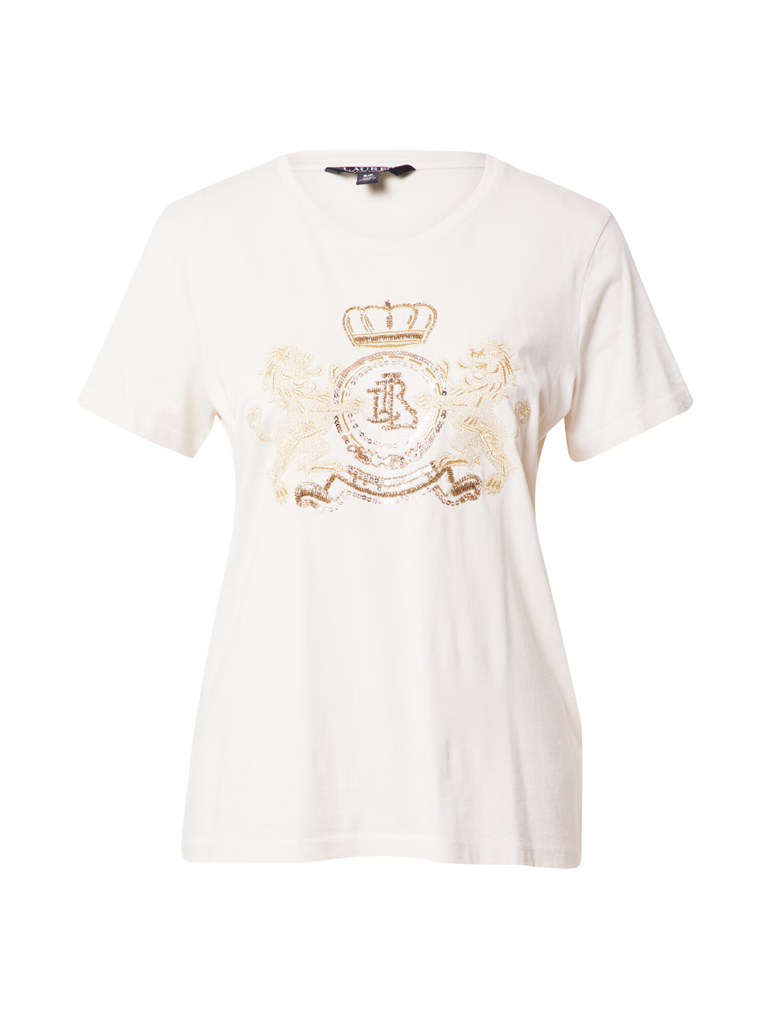 Lauren Ralph Lauren Tricou 'KATLIN' crem / auriu - Pled.ro