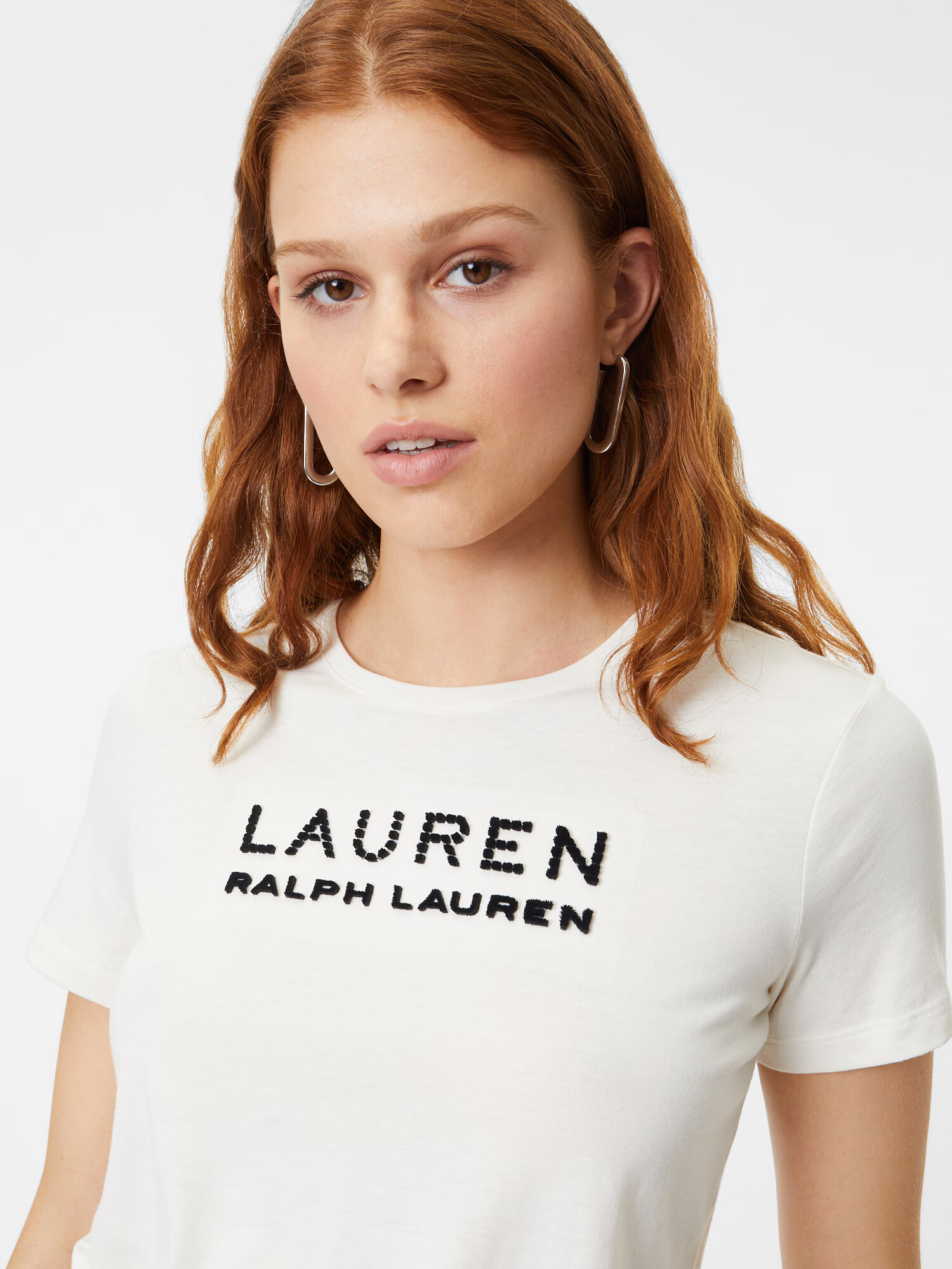 Lauren Ralph Lauren Tricou 'KATLIN' crem / negru - Pled.ro