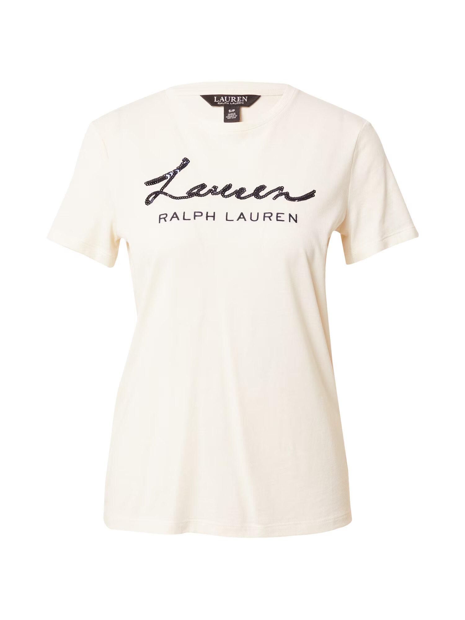 Lauren Ralph Lauren Tricou 'KATLIN' crem / negru - Pled.ro