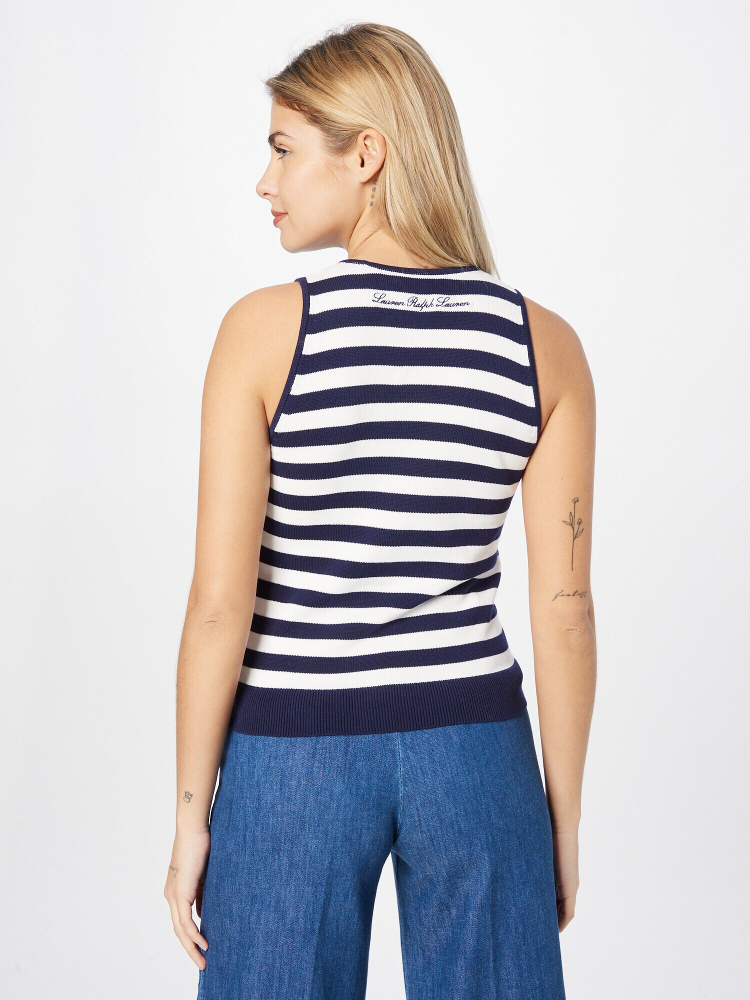 Lauren Ralph Lauren Tricou 'LEONARDA' bleumarin / alb - Pled.ro