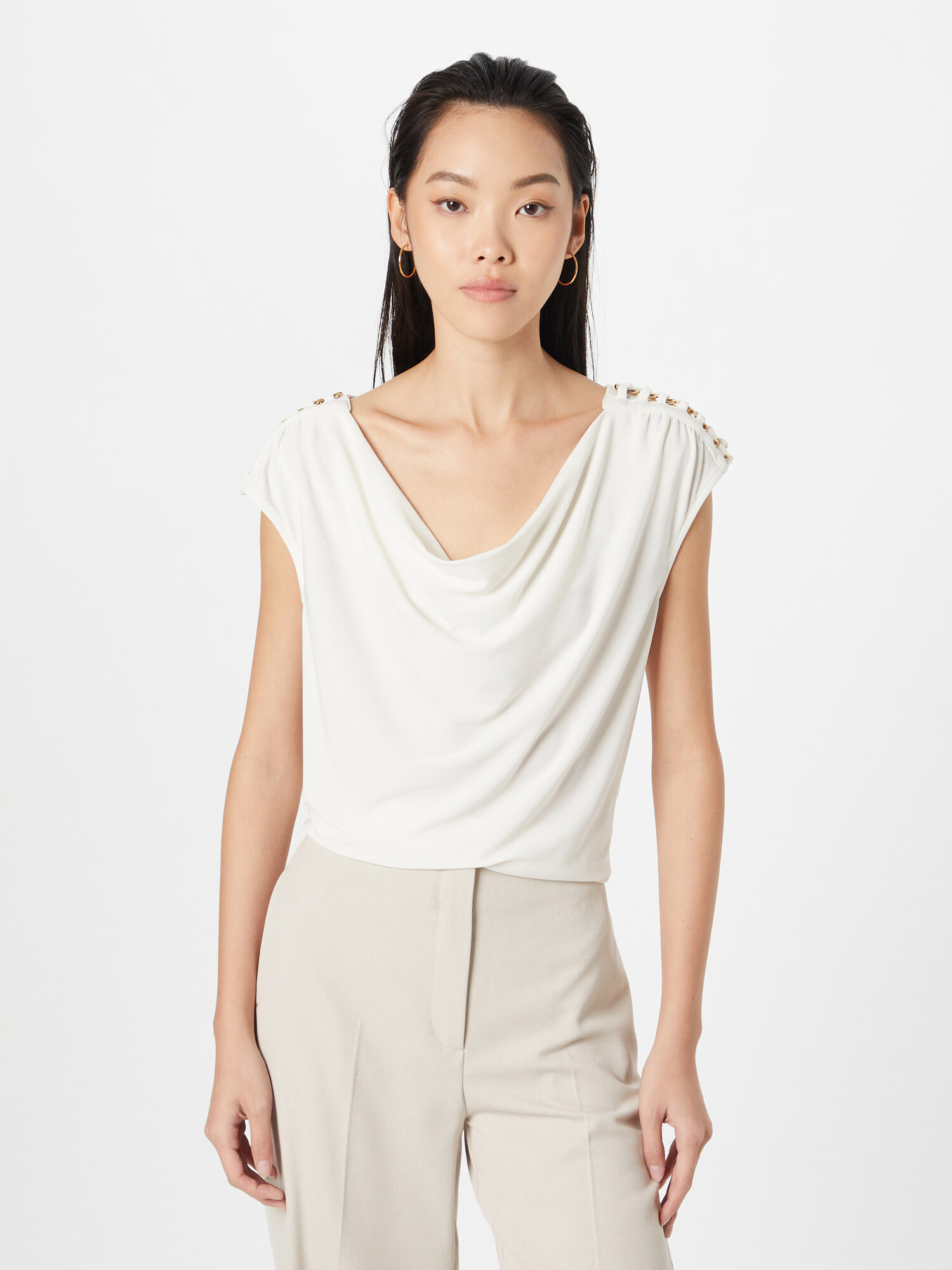 Lauren Ralph Lauren Tricou 'PRIYANNE' crem - Pled.ro