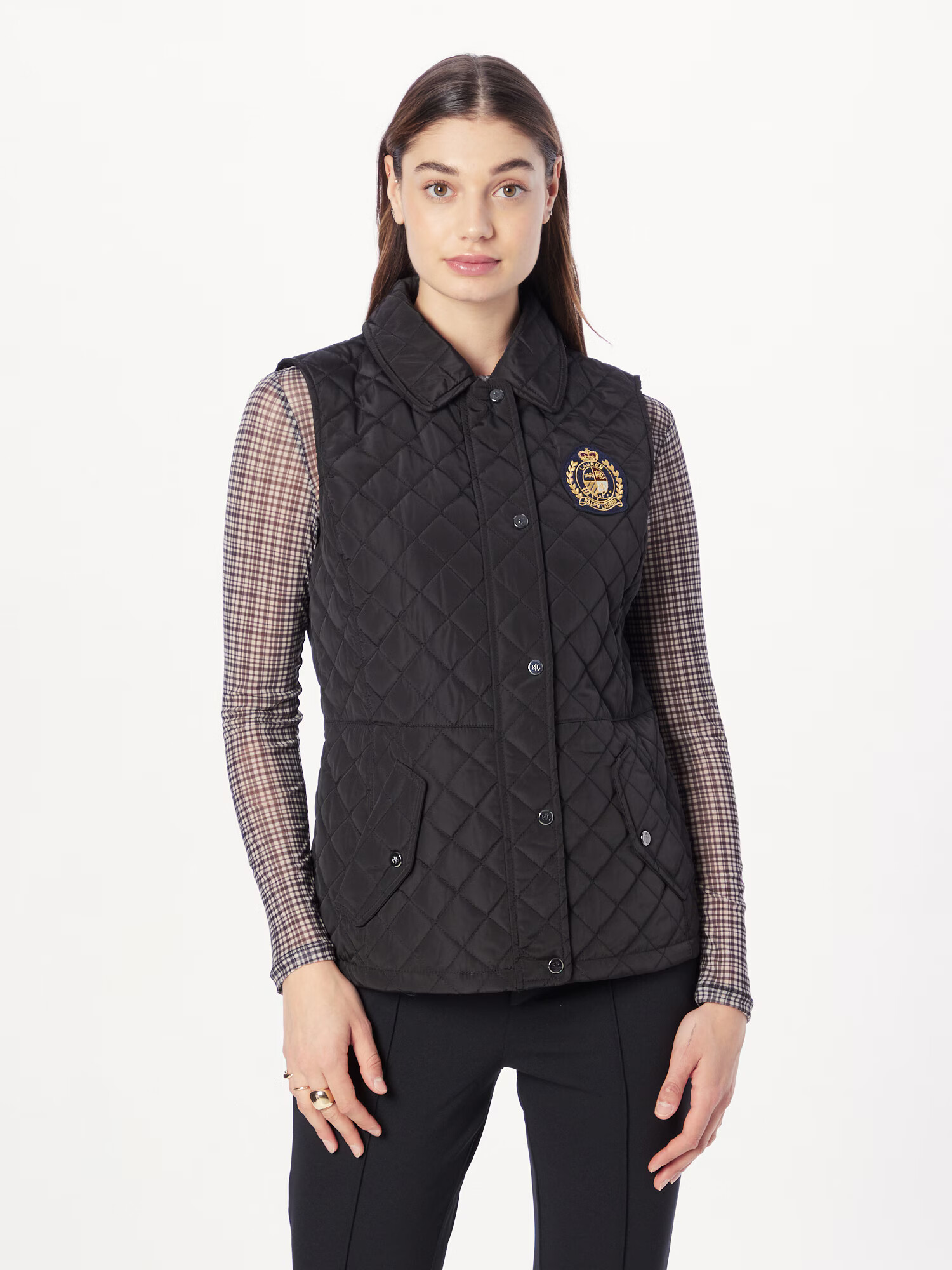 Lauren Ralph Lauren Vestă bej / negru - Pled.ro