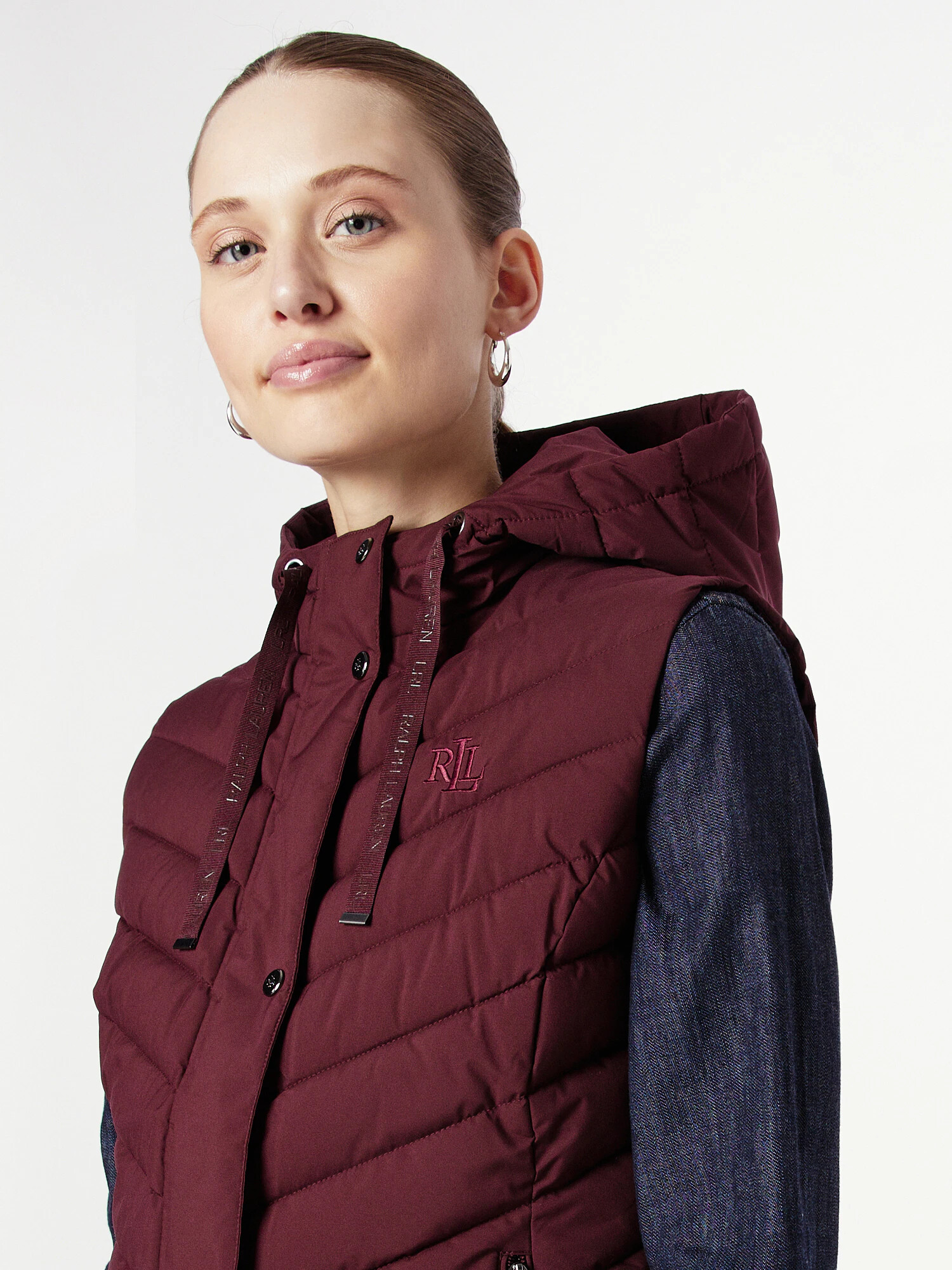 Lauren Ralph Lauren Vestă roșu burgundy - Pled.ro