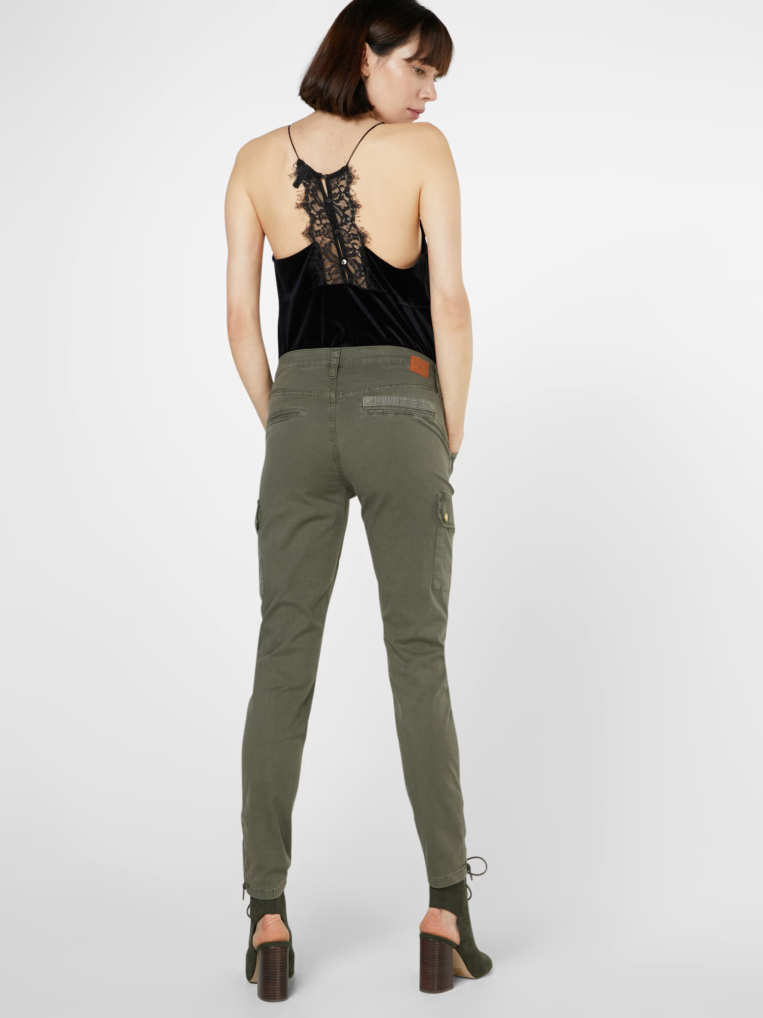 Le Temps Des Cerises Pantaloni cu buzunare 'Army' oliv - Pled.ro