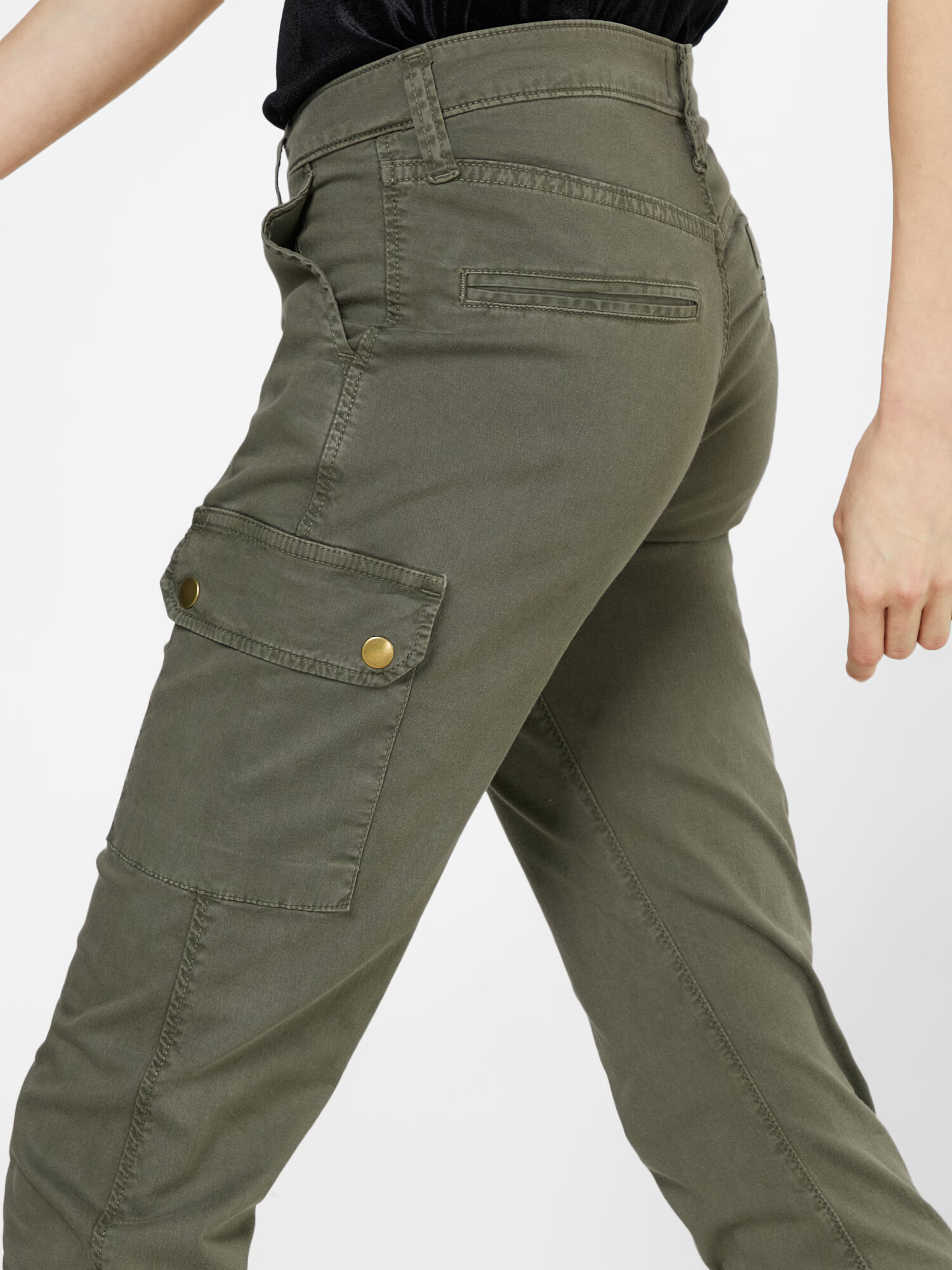 Le Temps Des Cerises Pantaloni cu buzunare 'Army' oliv - Pled.ro