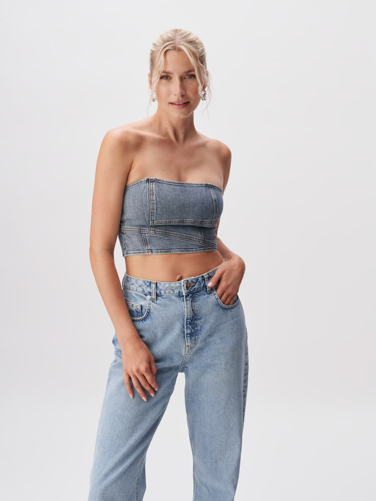 LeGer by Lena Gercke Top 'Tamara' albastru denim - Pled.ro