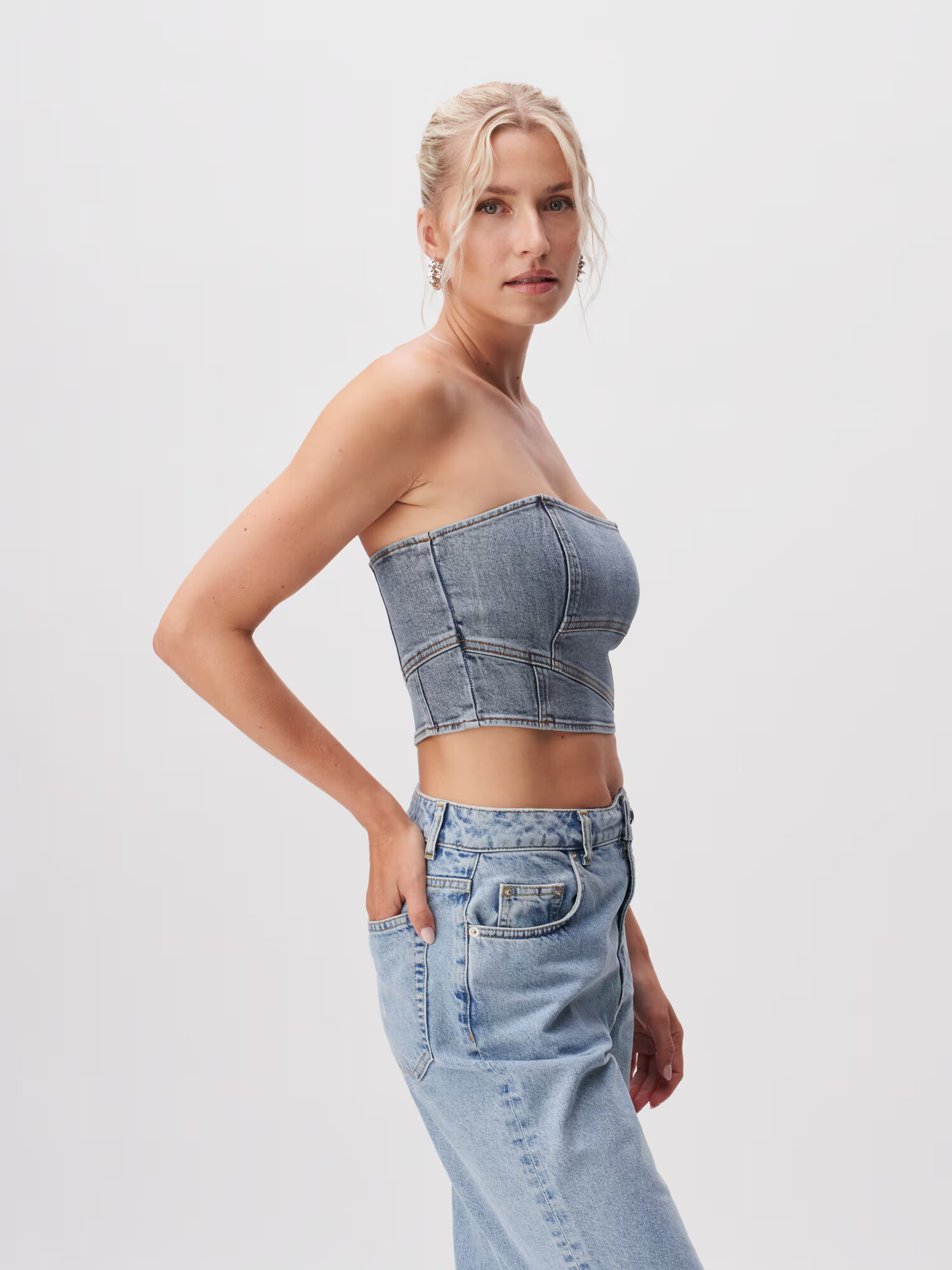 LeGer by Lena Gercke Top 'Tamara' albastru denim - Pled.ro