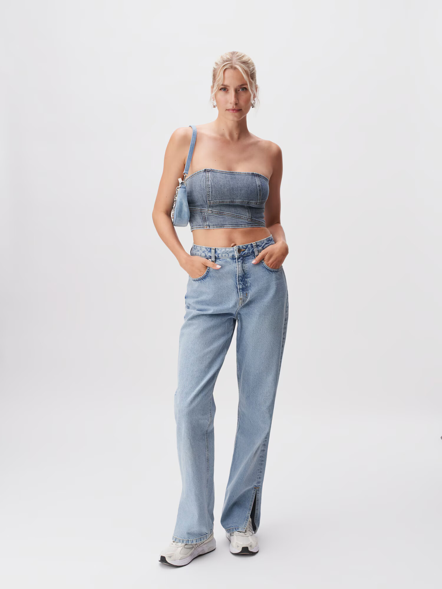 LeGer by Lena Gercke Top 'Tamara' albastru denim - Pled.ro