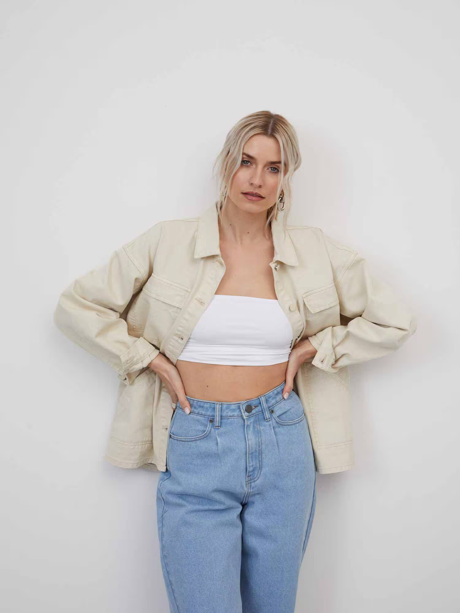 LeGer by Lena Gercke Geacă de primăvară-toamnă 'Farine' crem - Pled.ro