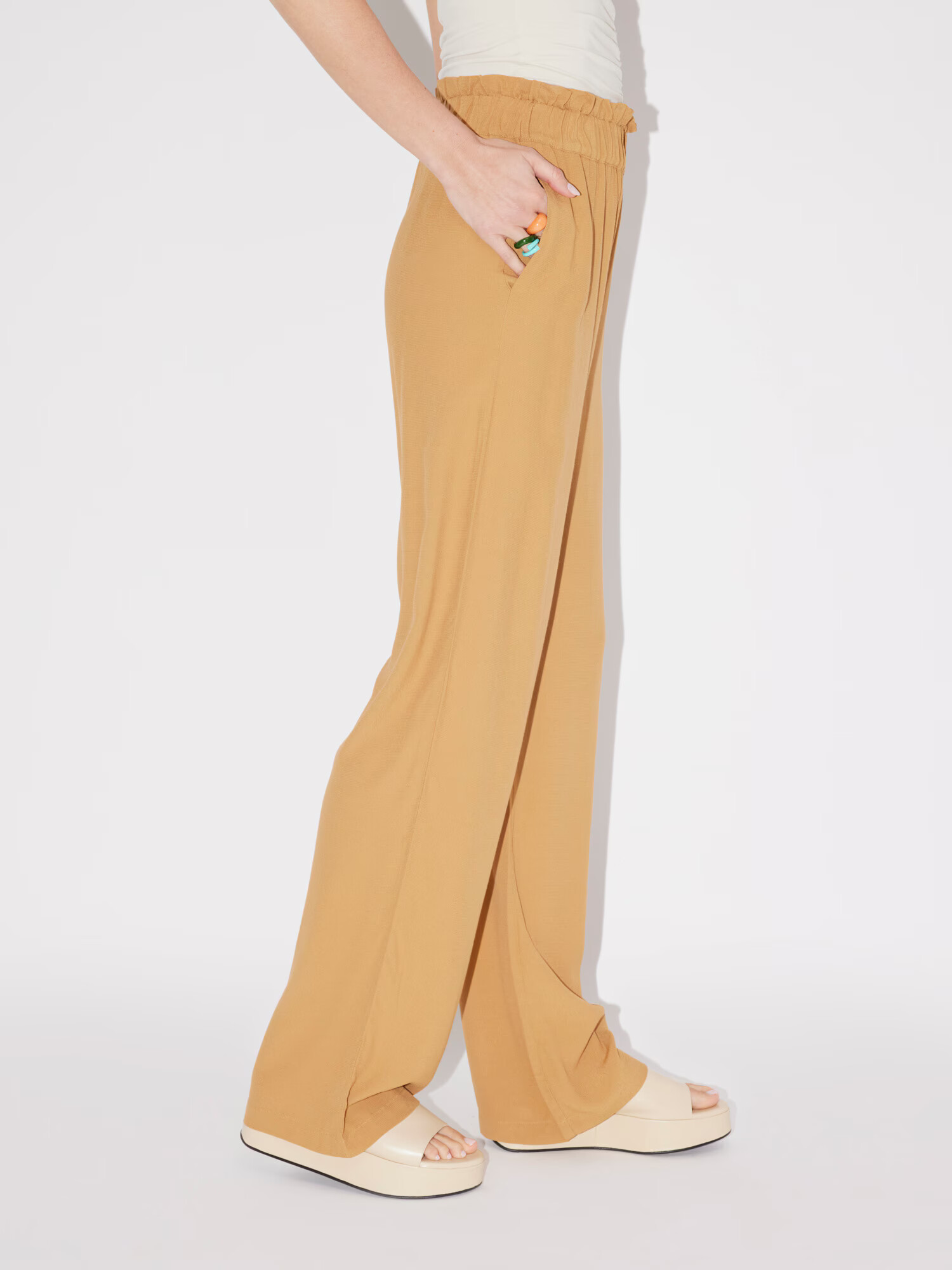 LeGer by Lena Gercke Pantaloni 'Celina' maro deschis - Pled.ro