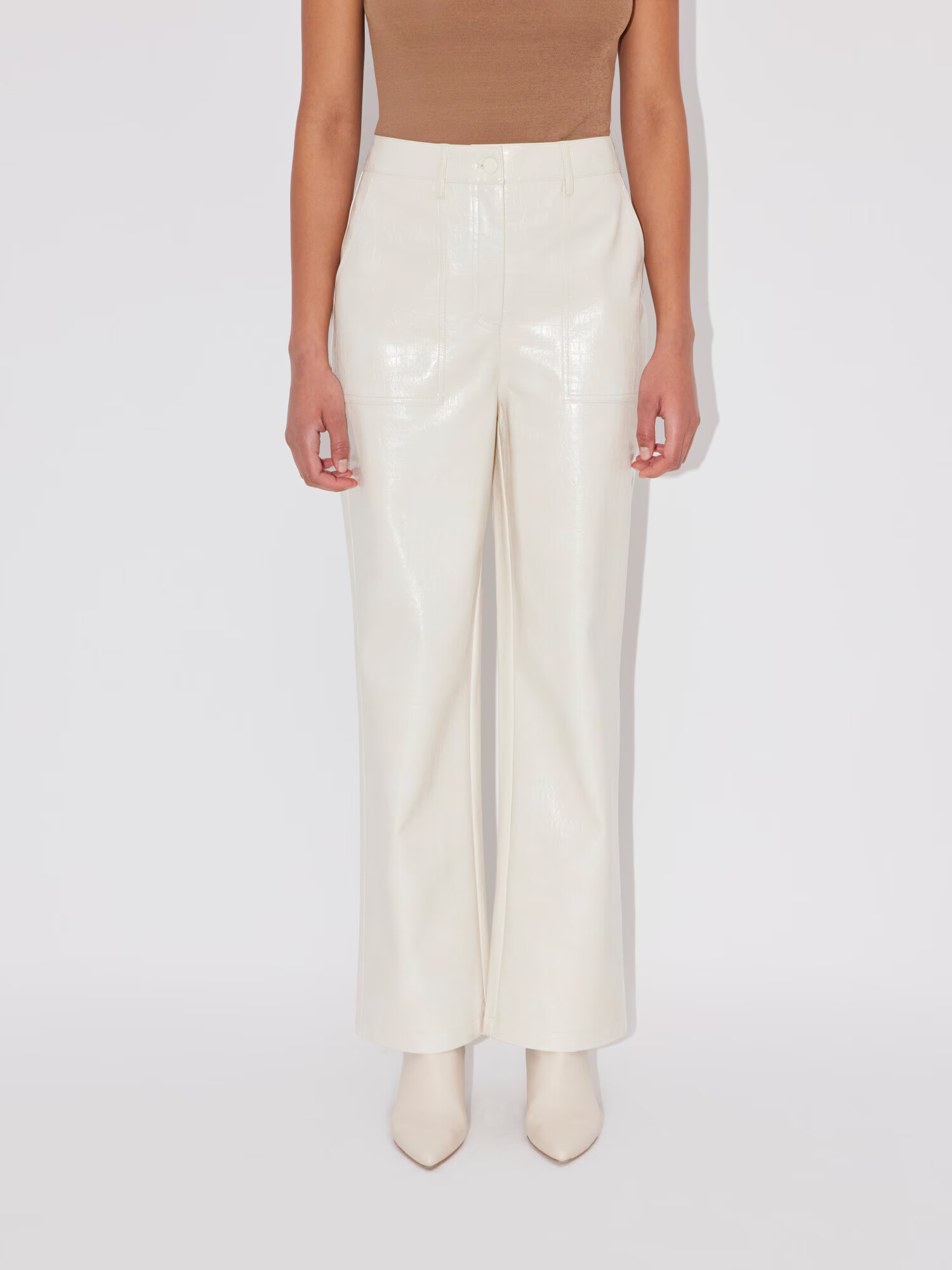 LeGer by Lena Gercke Pantaloni 'Ella' alb murdar - Pled.ro