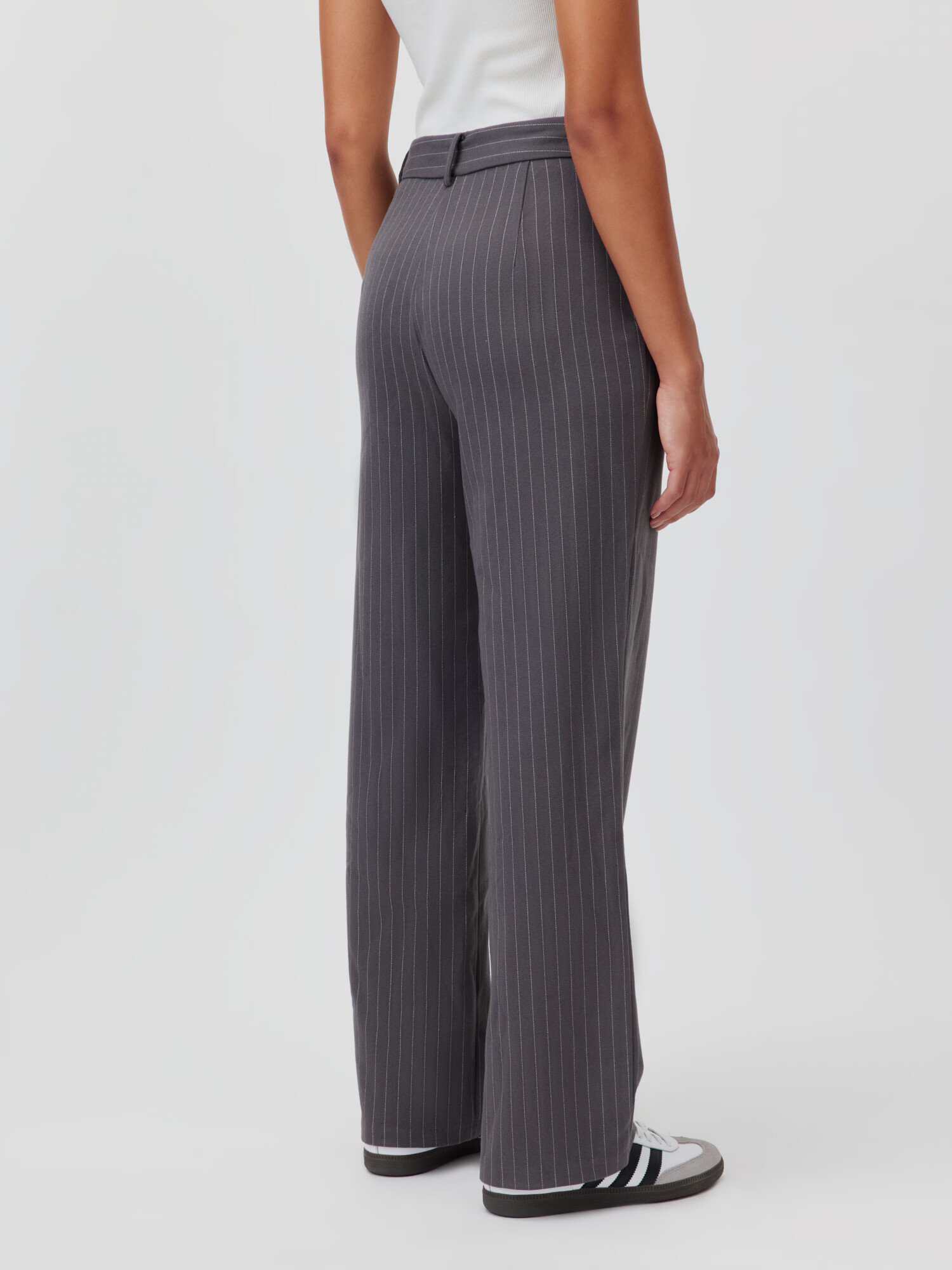 LeGer by Lena Gercke Pantaloni 'Fergie' gri grafit / alb - Pled.ro