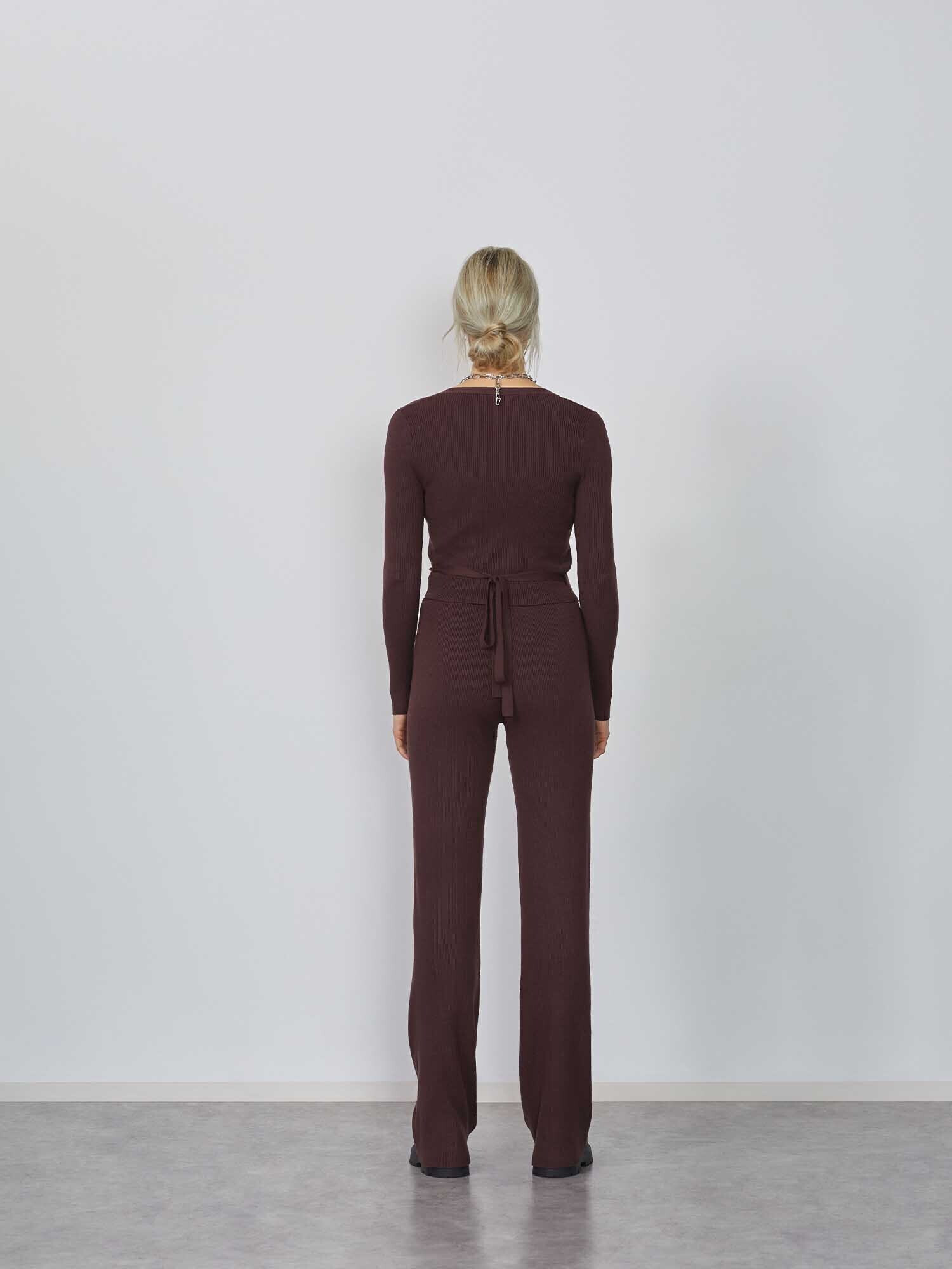 LeGer by Lena Gercke Pantaloni 'Fray' maro închis - Pled.ro