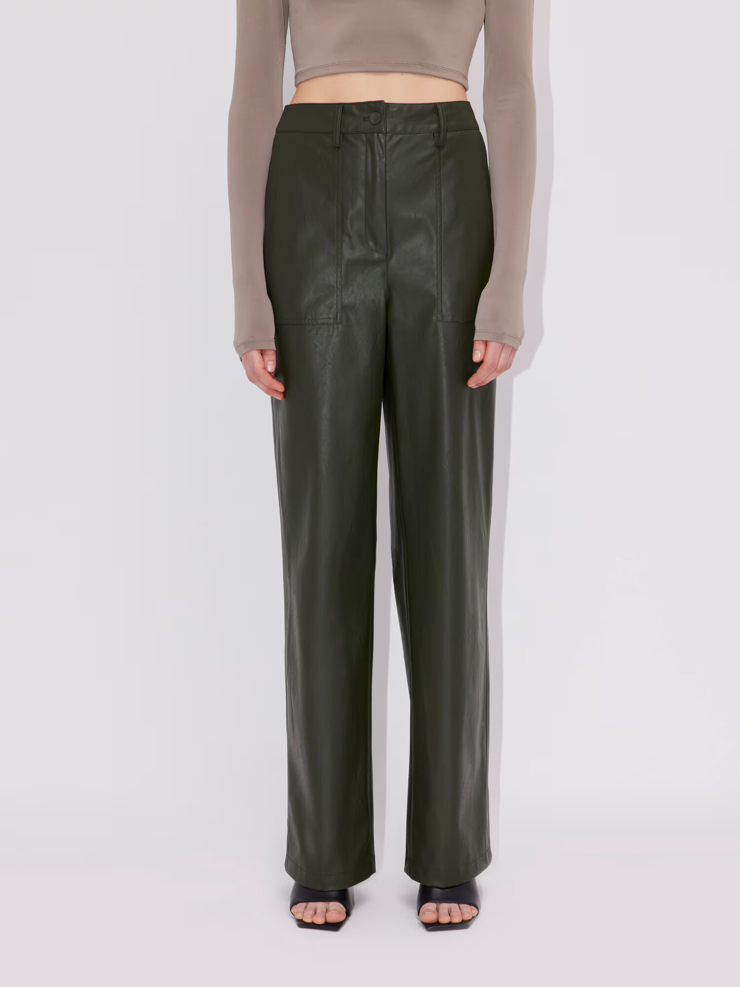 LeGer by Lena Gercke Pantaloni 'Indira Tall' verde pin - Pled.ro