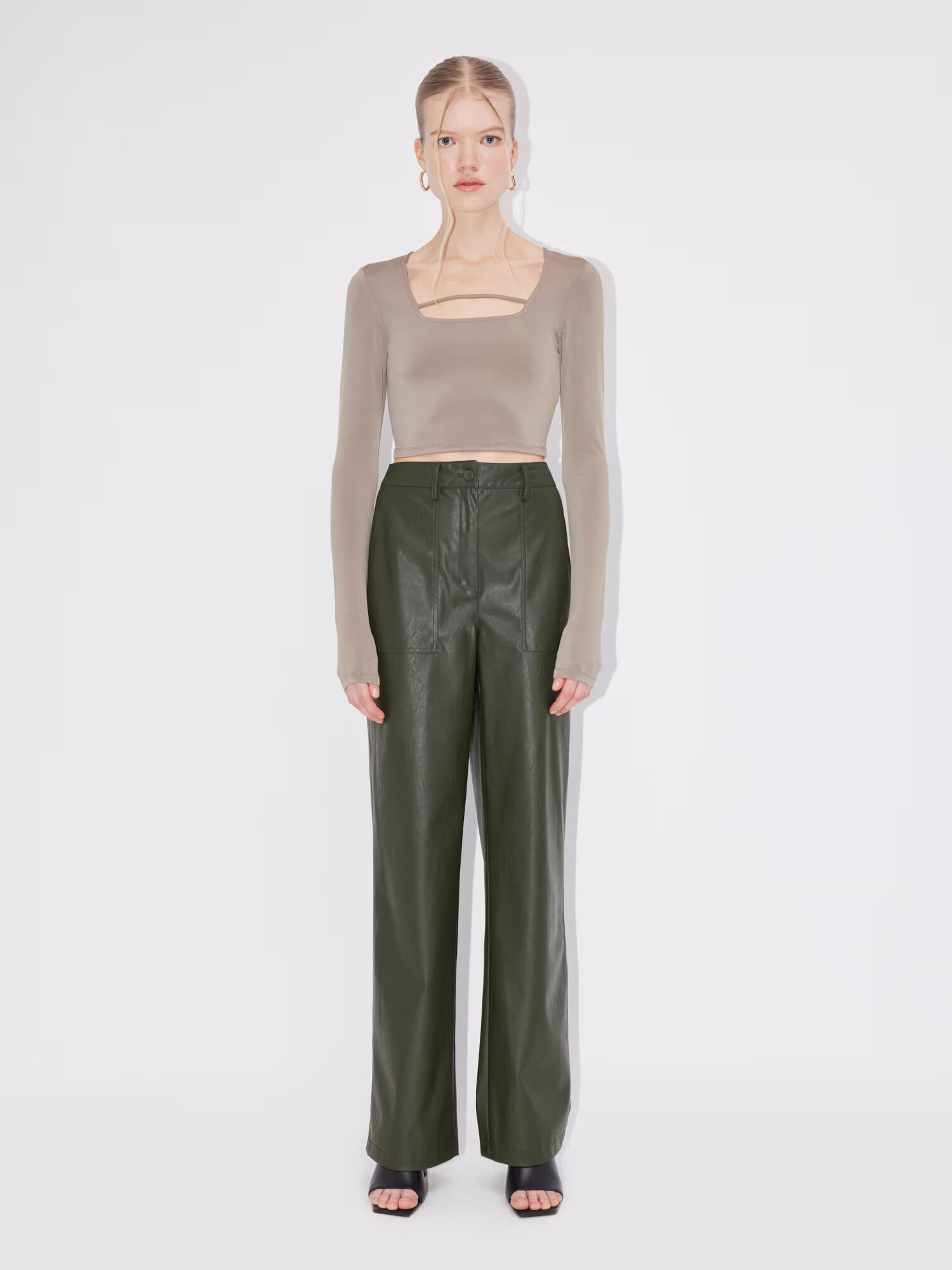 LeGer by Lena Gercke Pantaloni 'Indira Tall' verde pin - Pled.ro