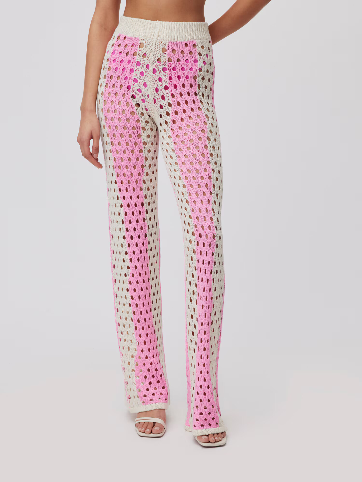 LeGer by Lena Gercke Pantaloni 'Jaslyn' crem / roz - Pled.ro