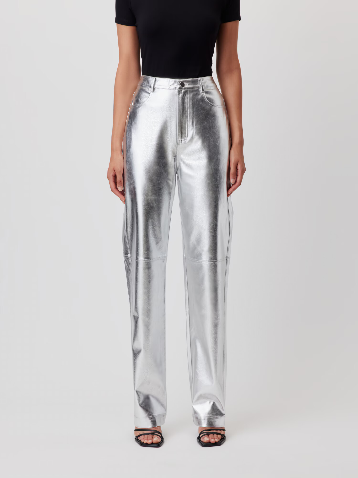 LeGer by Lena Gercke Pantaloni 'Katrin' argintiu - Pled.ro