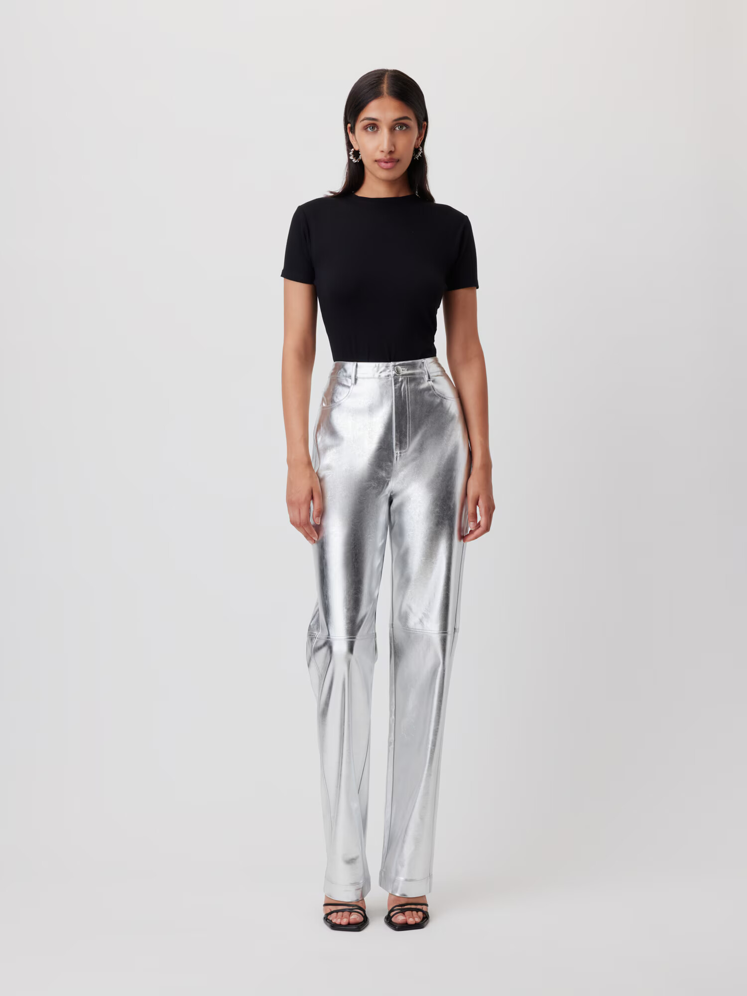 LeGer by Lena Gercke Pantaloni 'Katrin' argintiu - Pled.ro