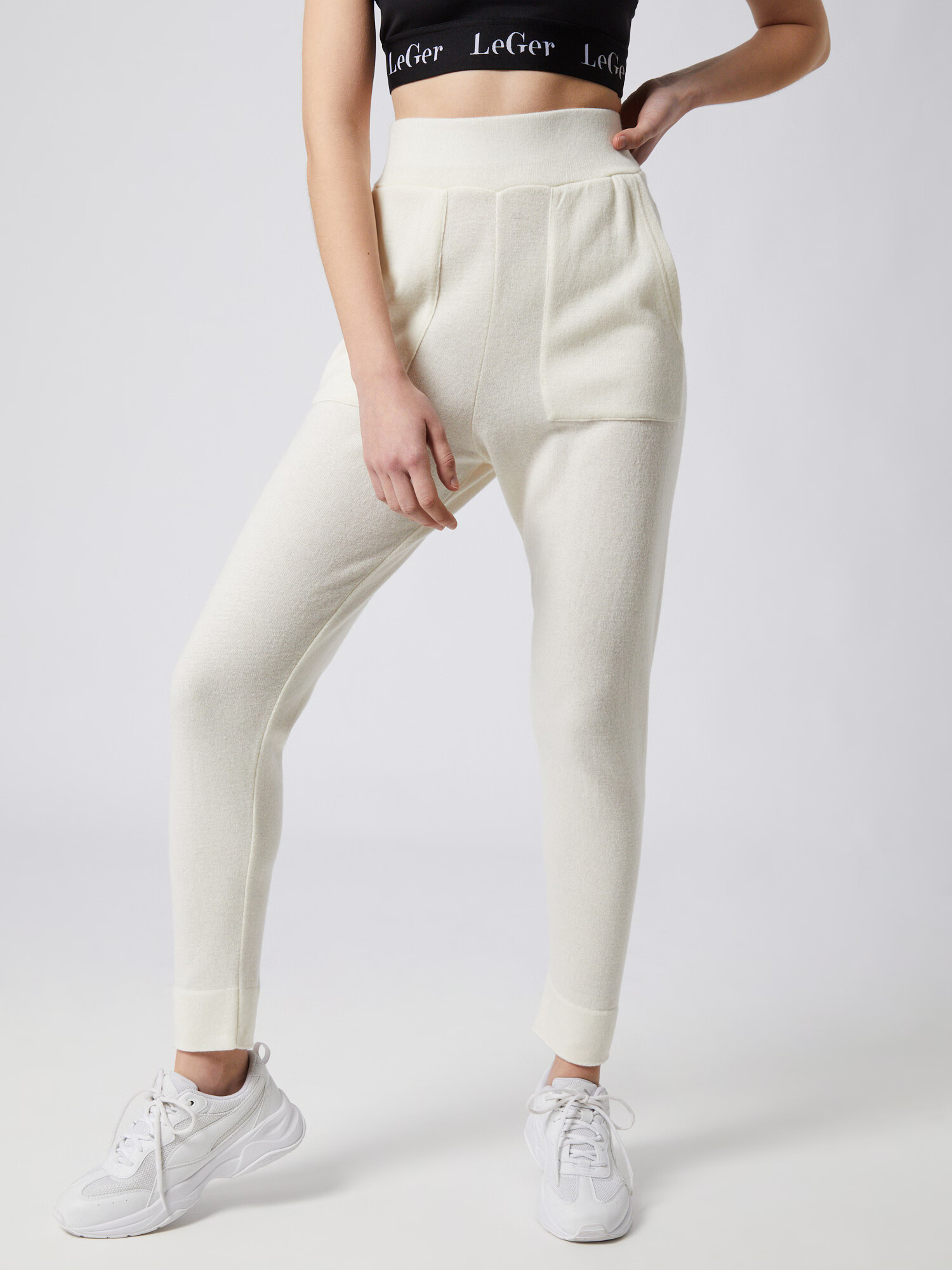 LeGer by Lena Gercke Pantaloni 'Lou' alb murdar - Pled.ro