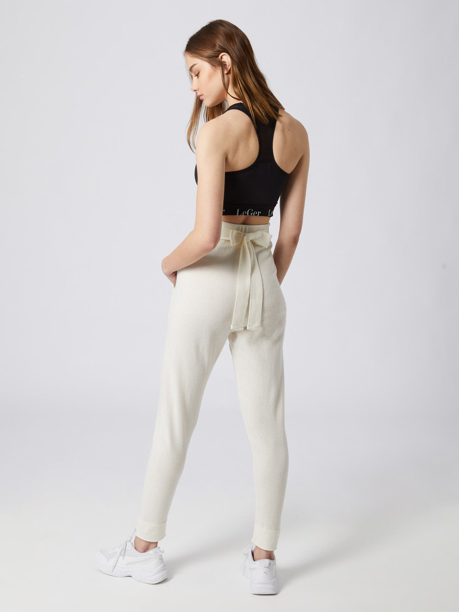 LeGer by Lena Gercke Pantaloni 'Lou' alb murdar - Pled.ro