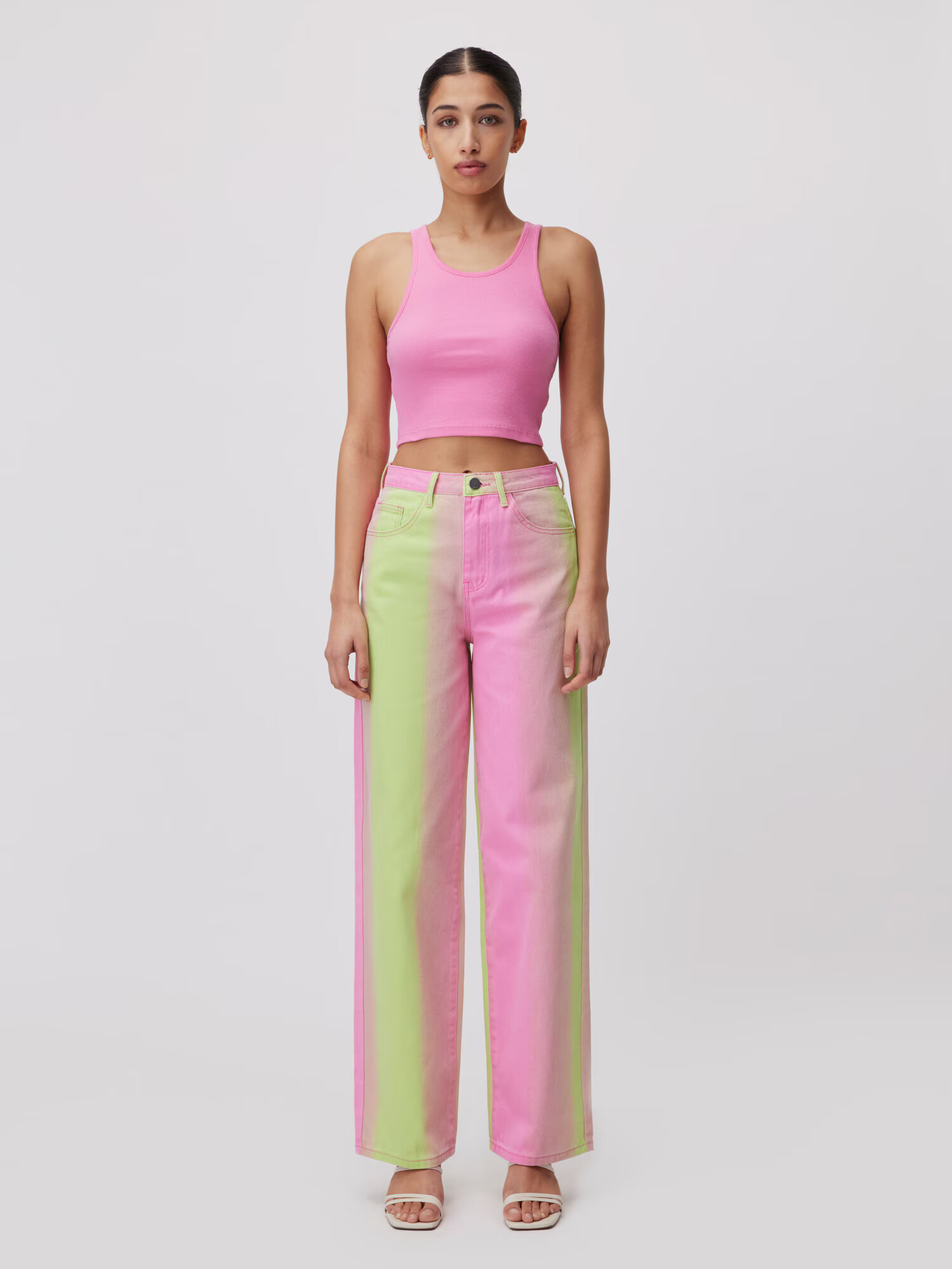 LeGer by Lena Gercke Jeans 'Malou Tall' verde / roz - Pled.ro