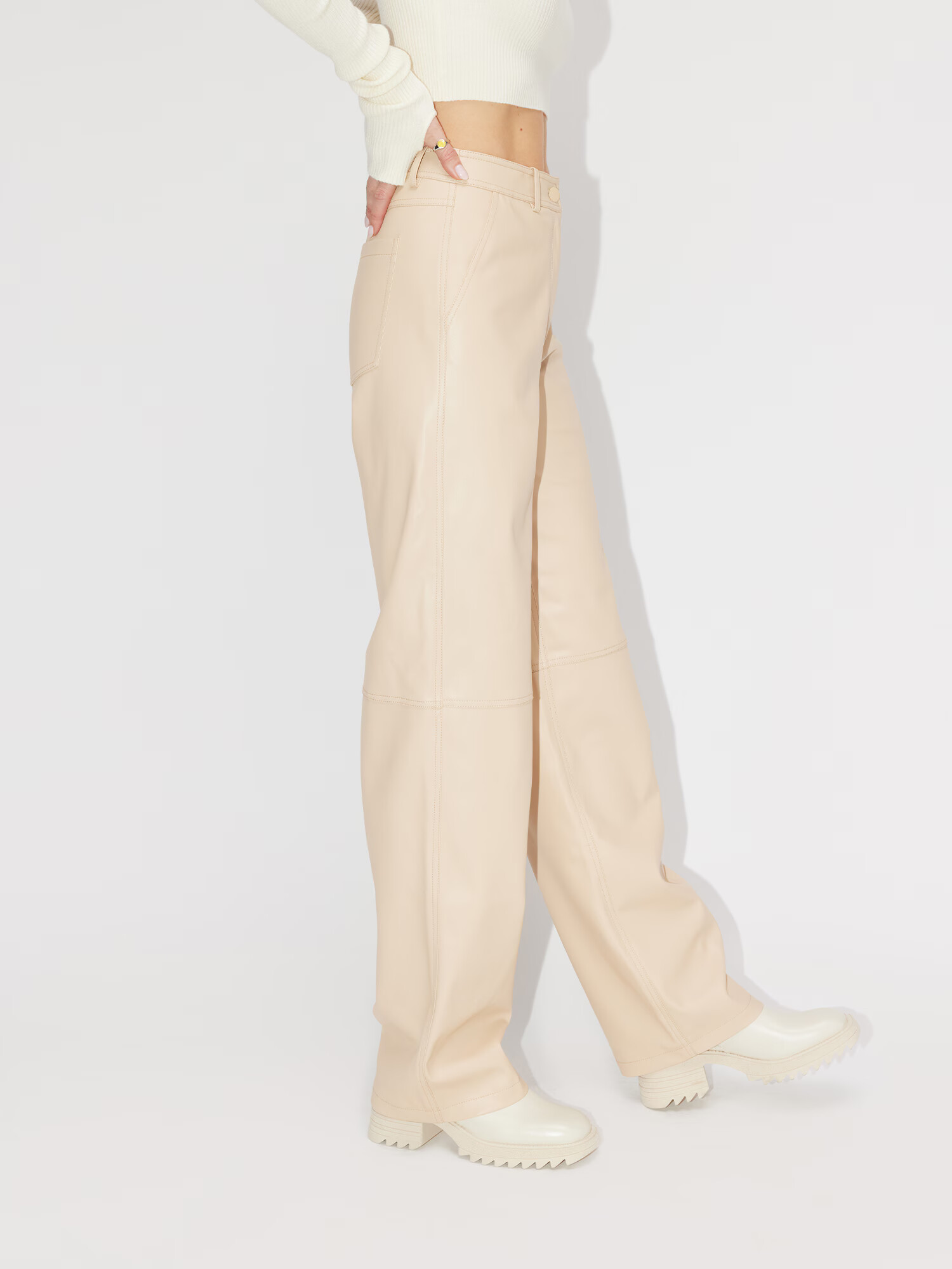 LeGer by Lena Gercke Pantaloni 'Raven' bej deschis - Pled.ro