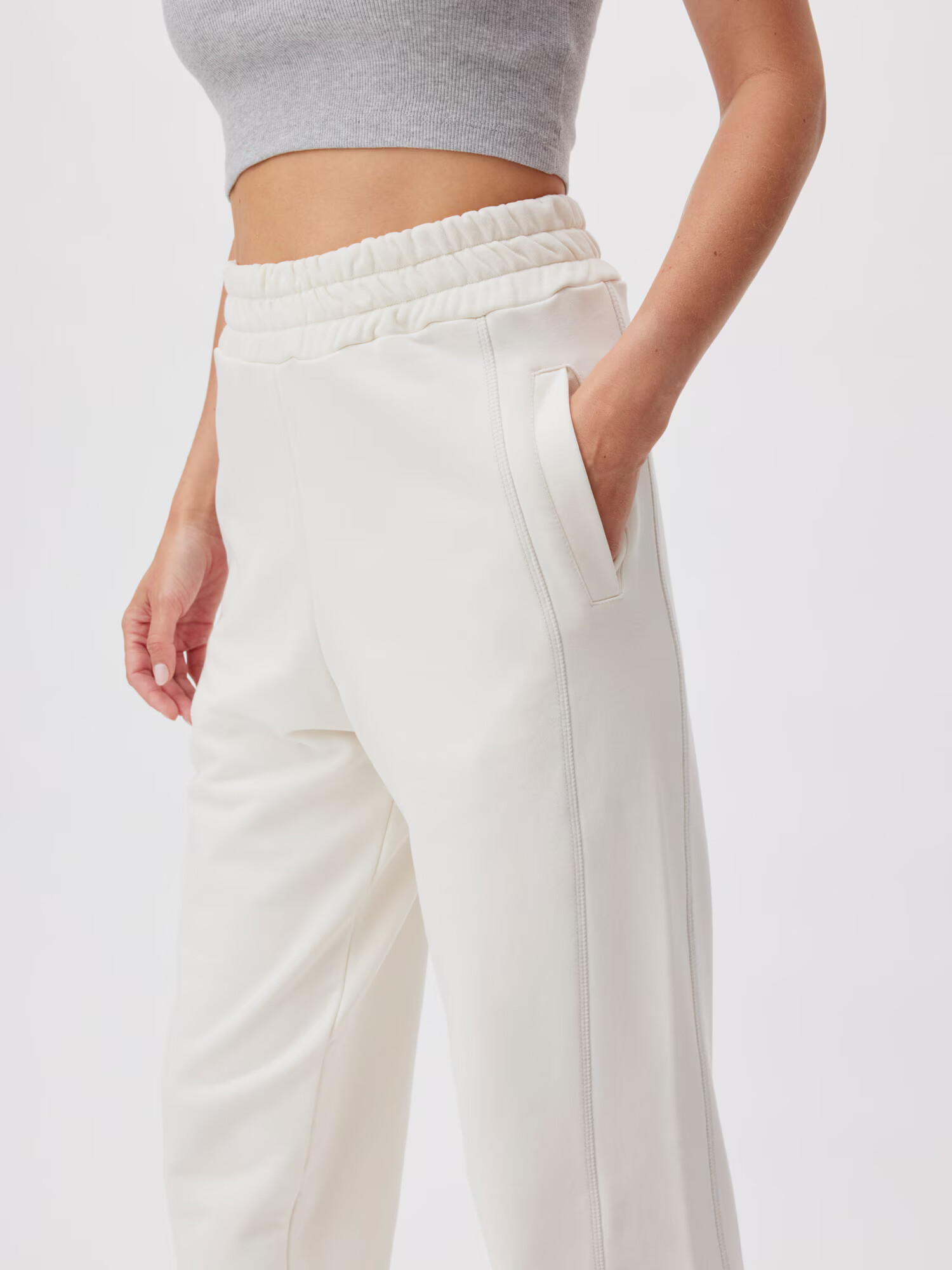 LeGer by Lena Gercke Pantaloni 'Stefania' alb - Pled.ro