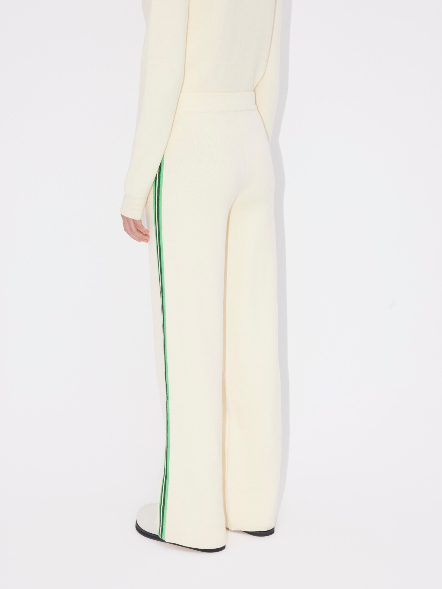 LeGer by Lena Gercke Pantaloni verde / negru / alb lână - Pled.ro