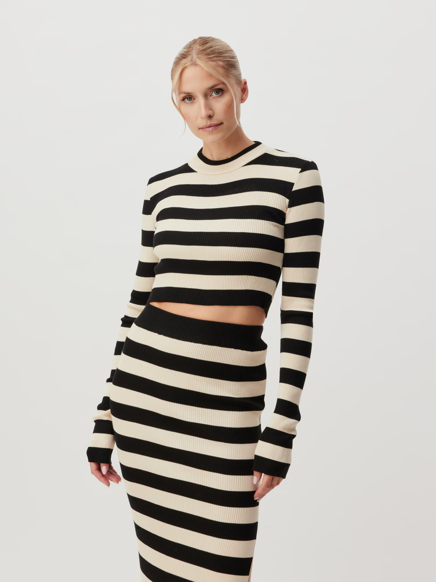 LeGer by Lena Gercke Pulover 'Erika' bej / negru - Pled.ro